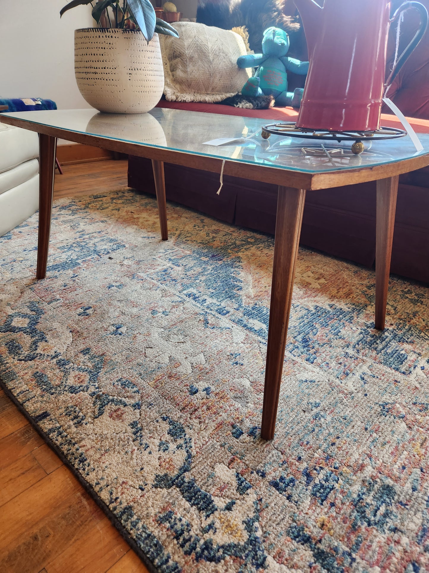 Vintage Inlaid Coffee Table (France)