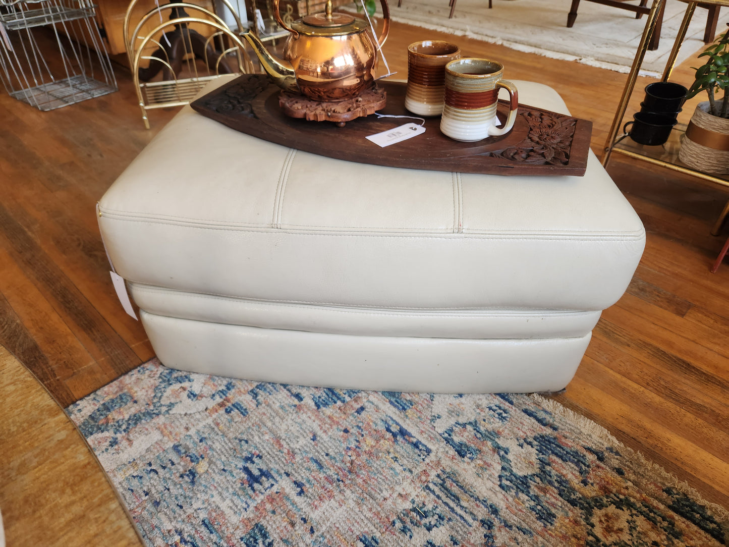 Vinyl Ottoman