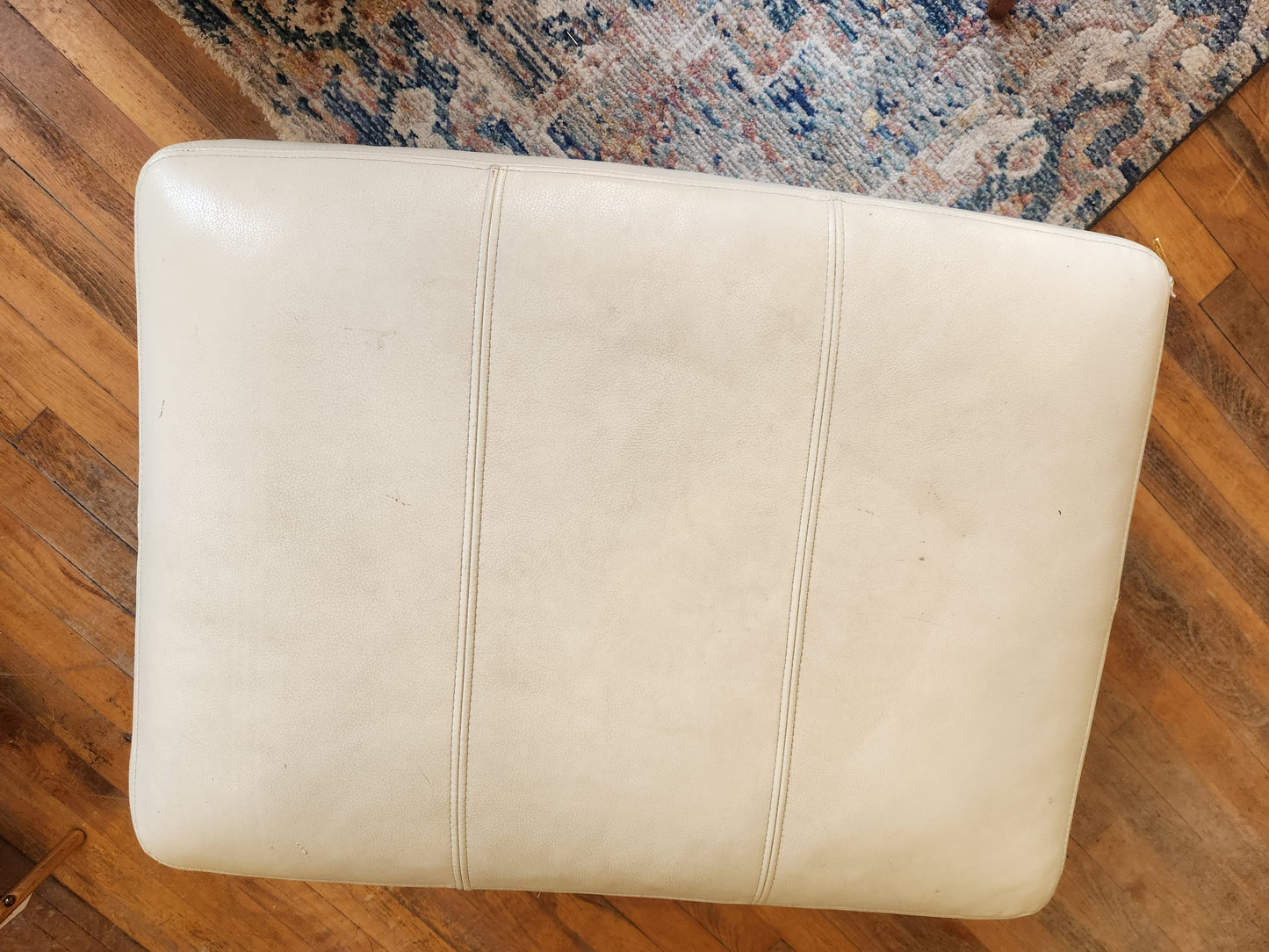 Vinyl Ottoman