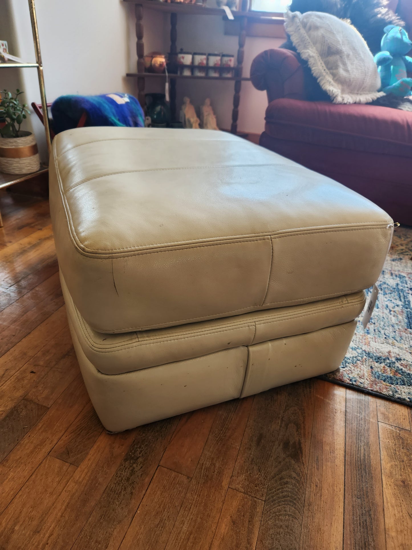 Vinyl Ottoman