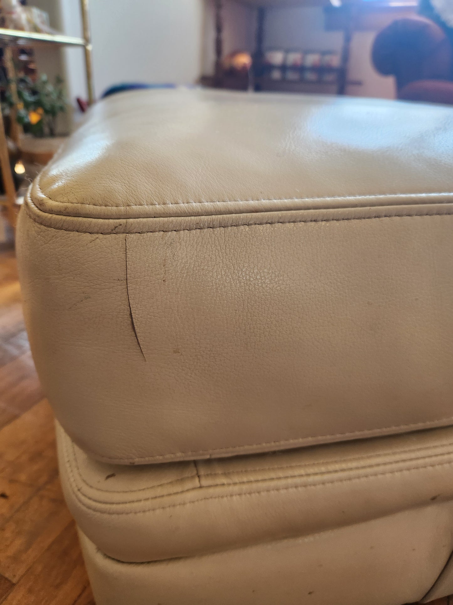 Vinyl Ottoman