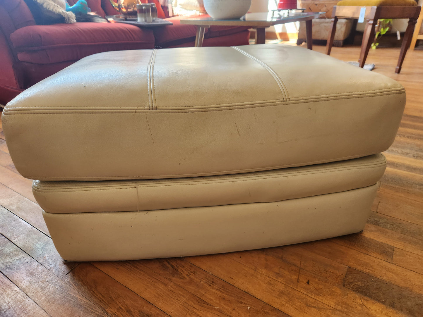 Vinyl Ottoman