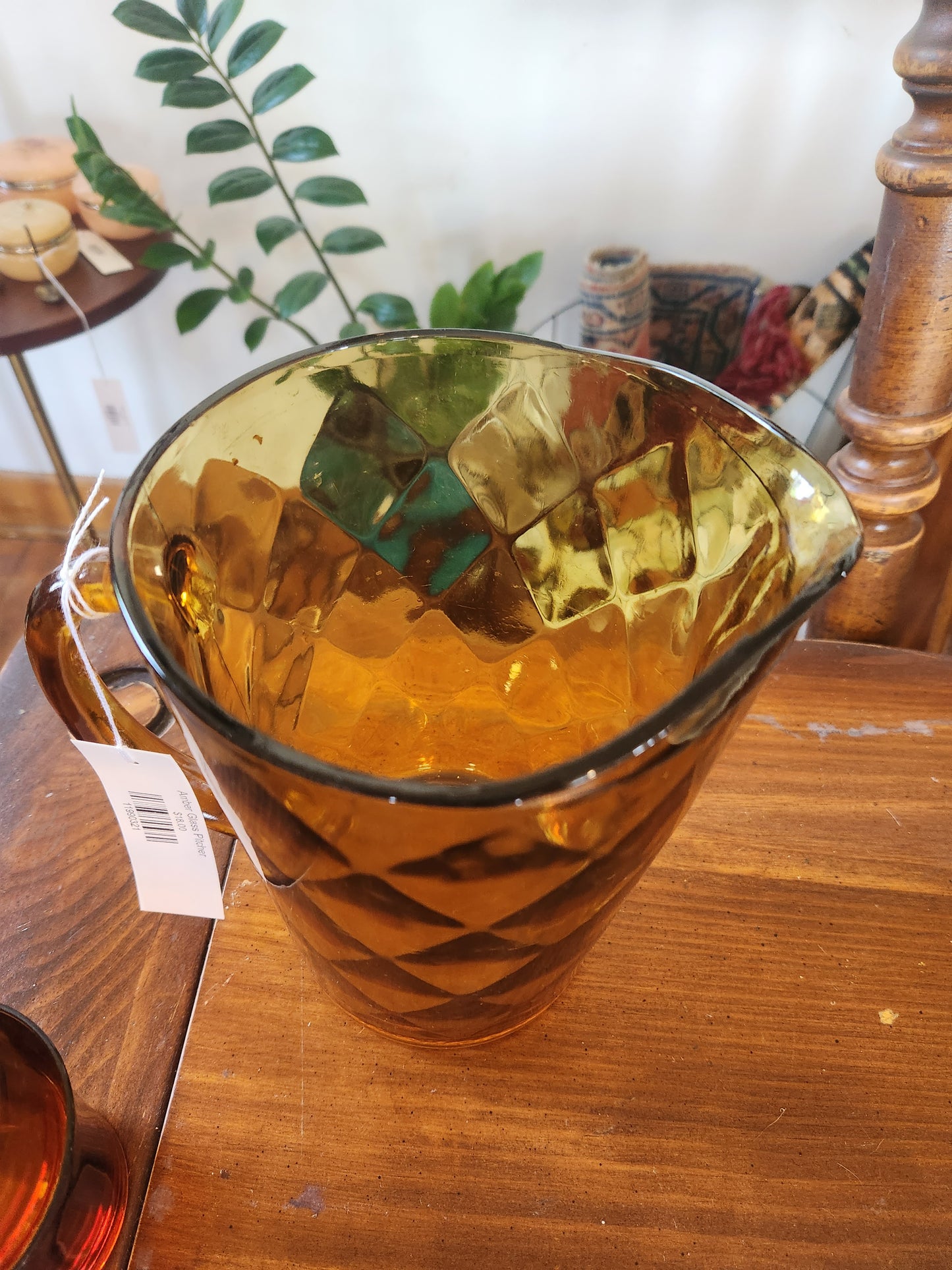 Amber Glass Pitcher