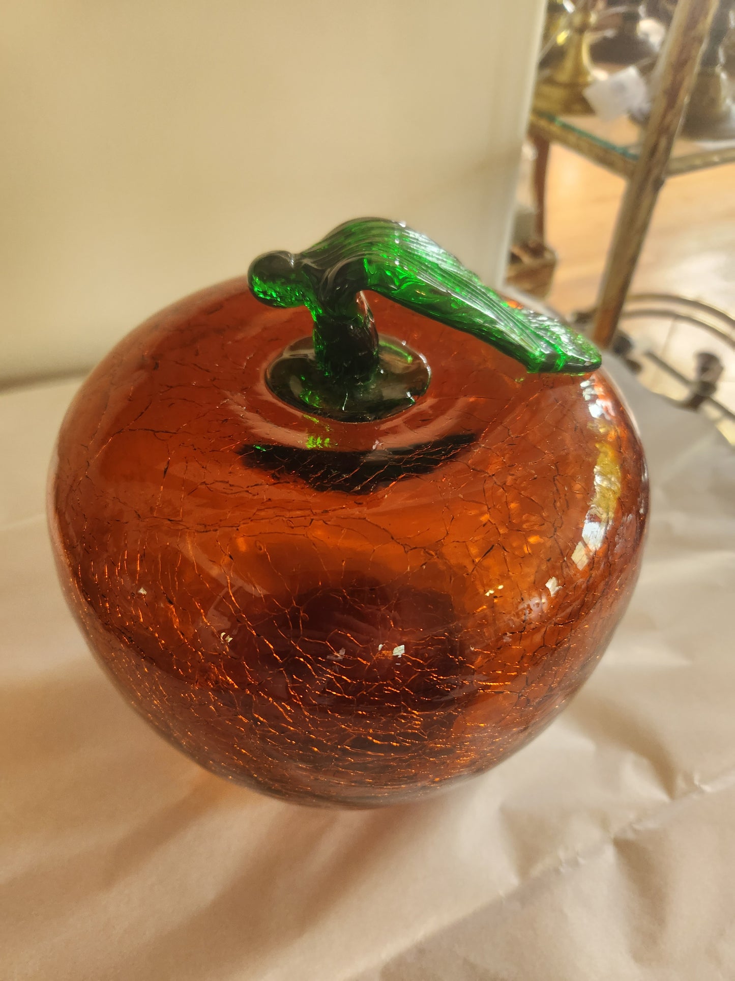 Giant Crackle Glass Apple