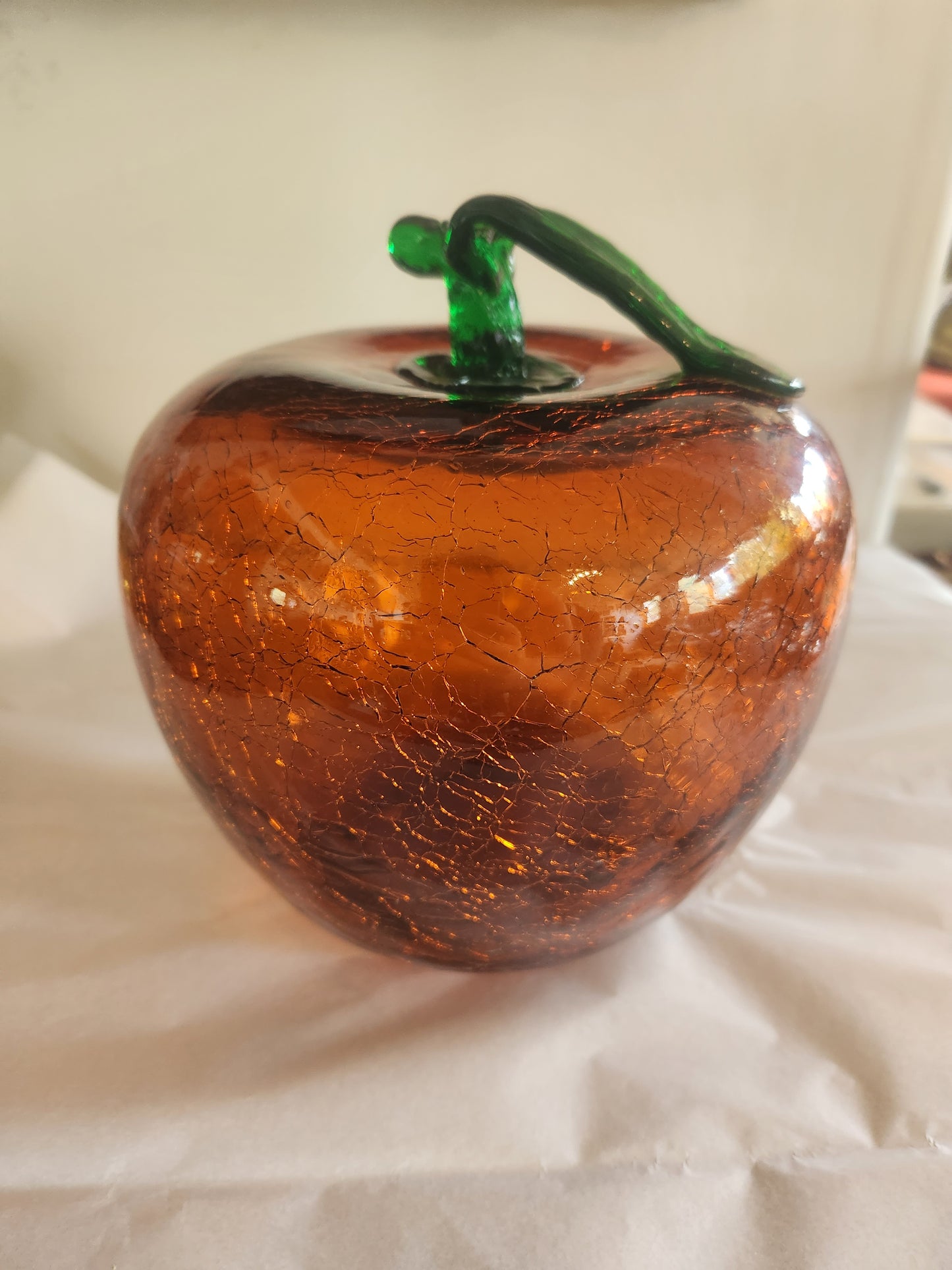 Giant Crackle Glass Apple