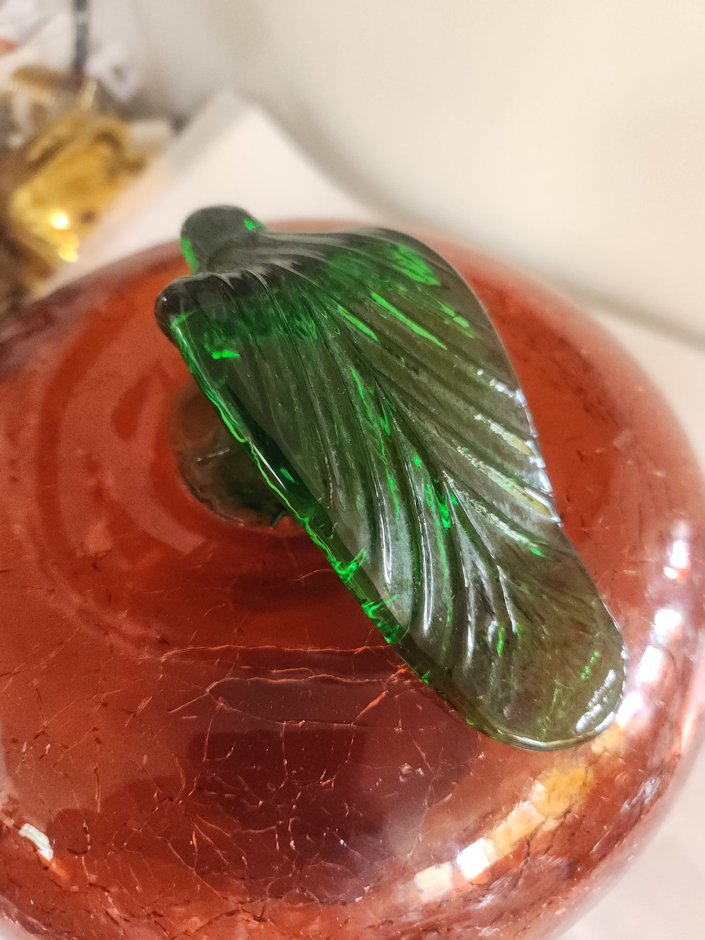 Giant Crackle Glass Apple