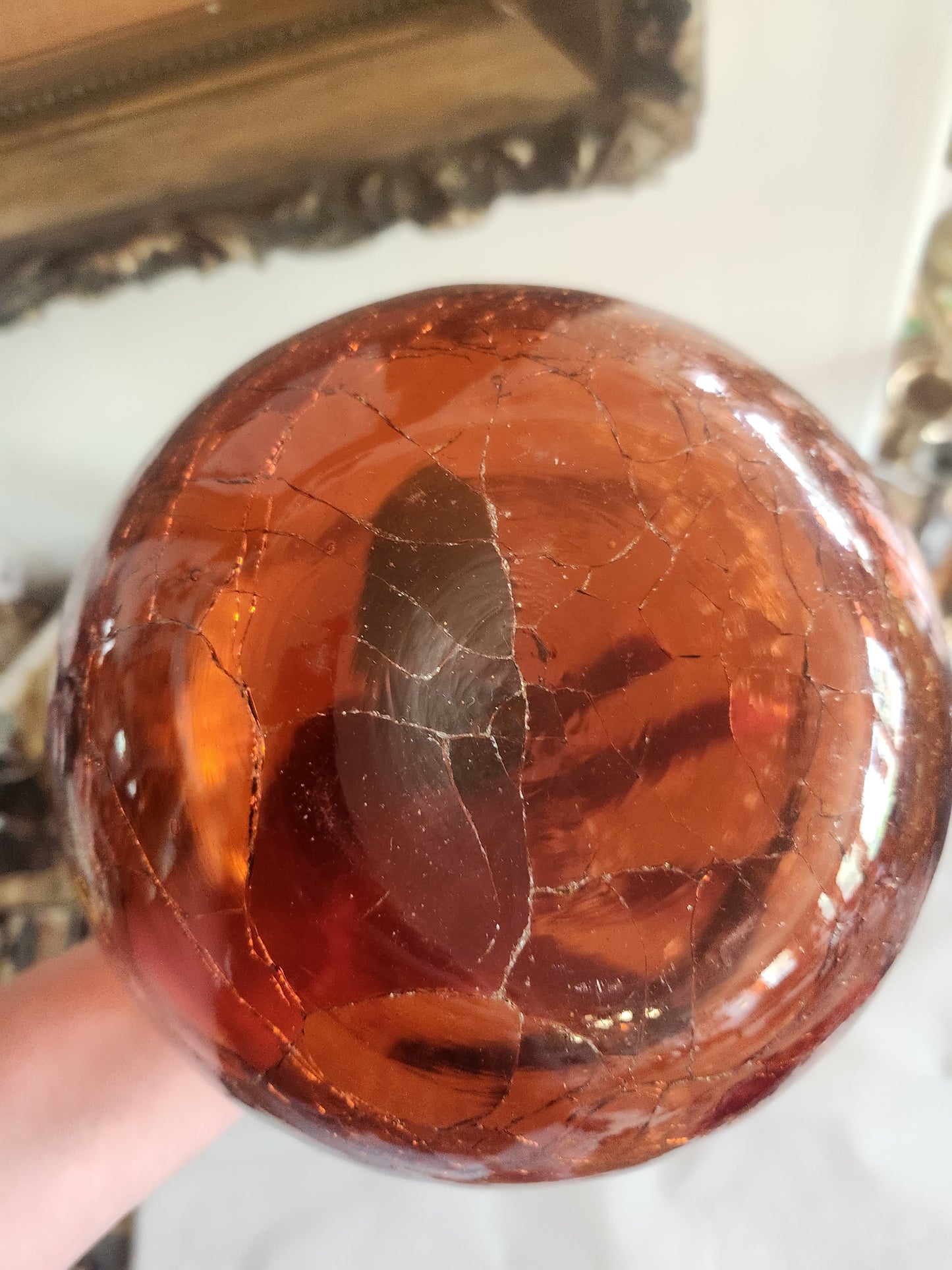 Giant Crackle Glass Apple