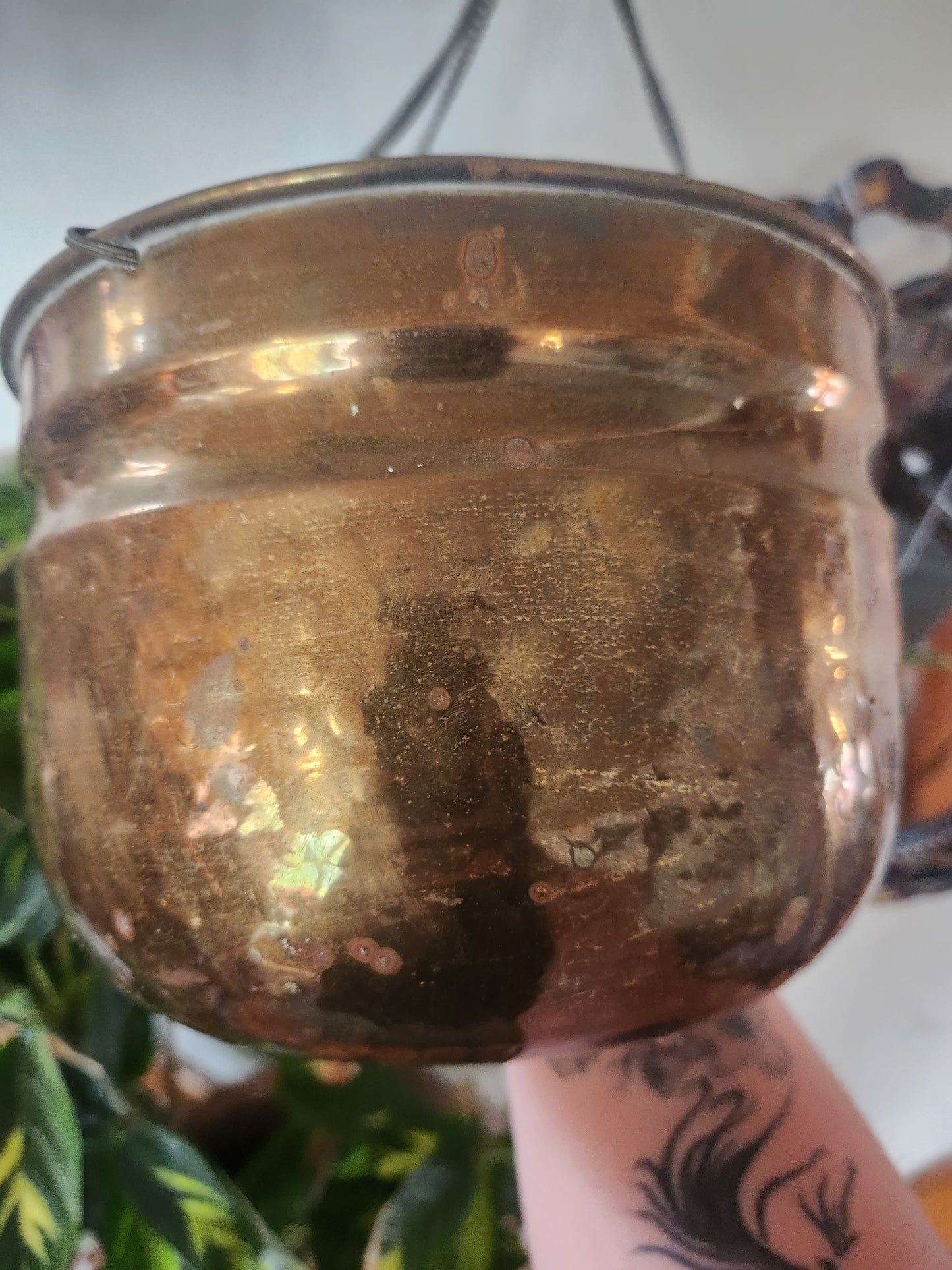Hanging Brass Plant Pot