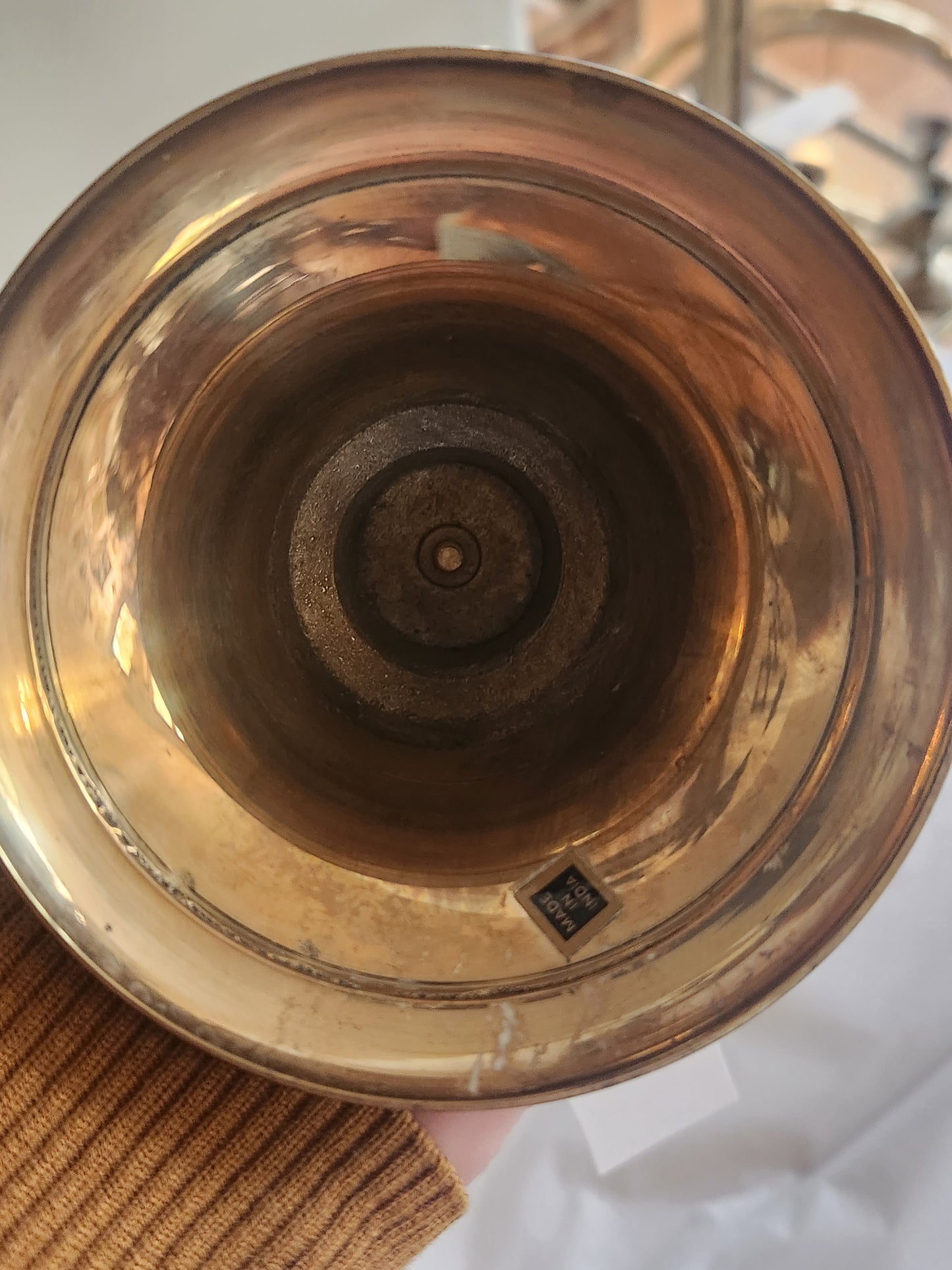 Brass Tea Light Pedestal