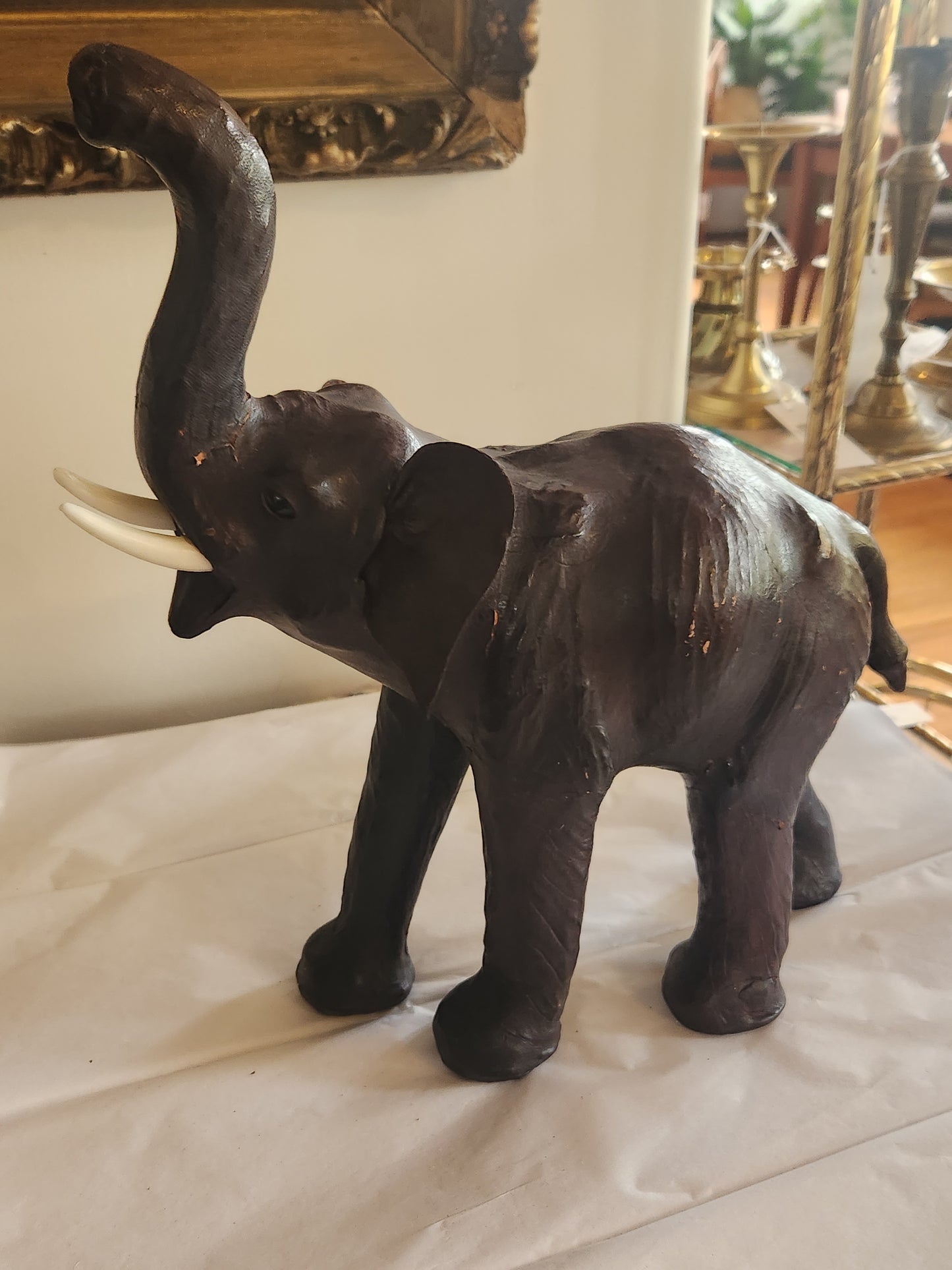 Large Leather Elephant