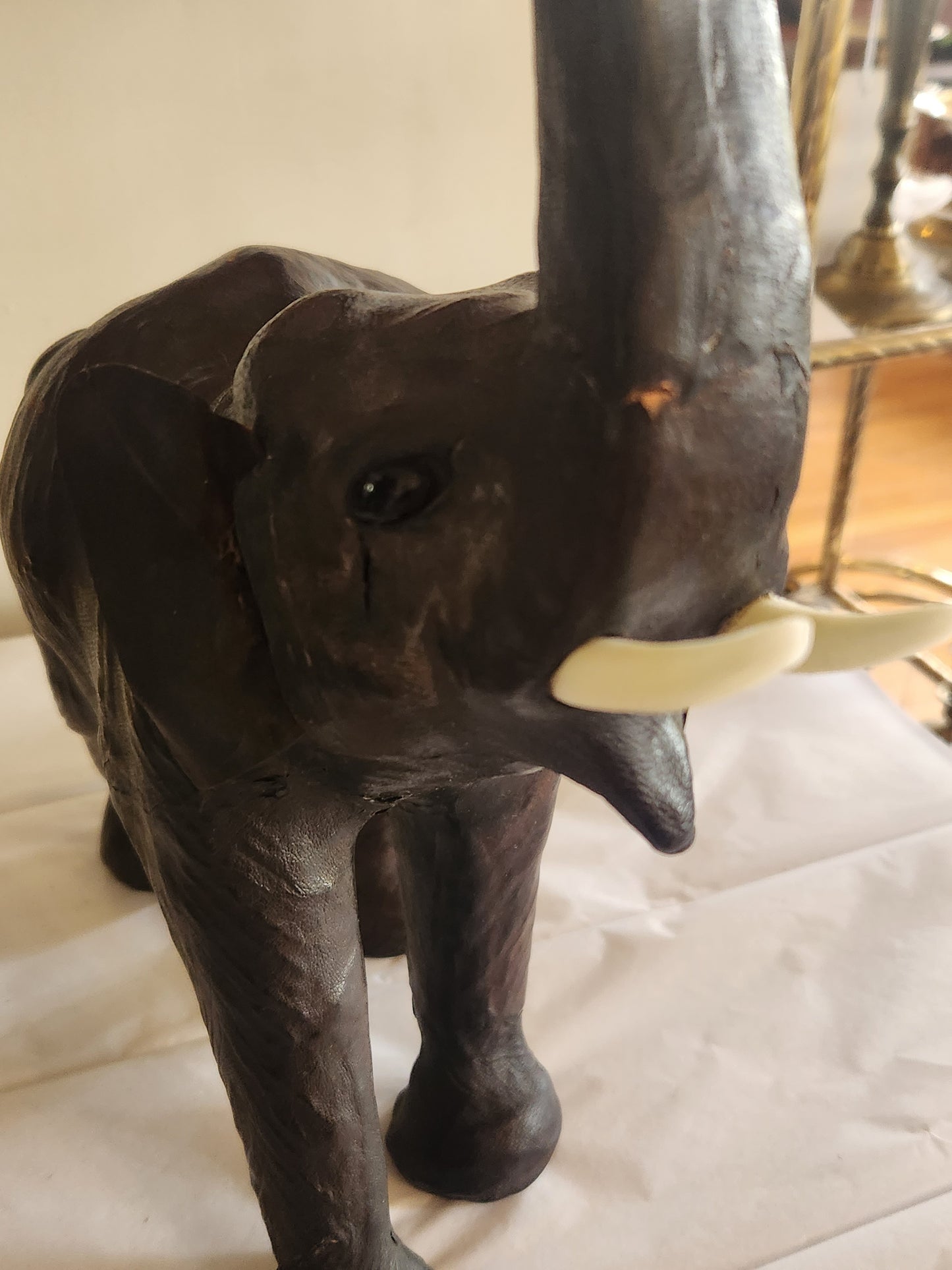Large Leather Elephant