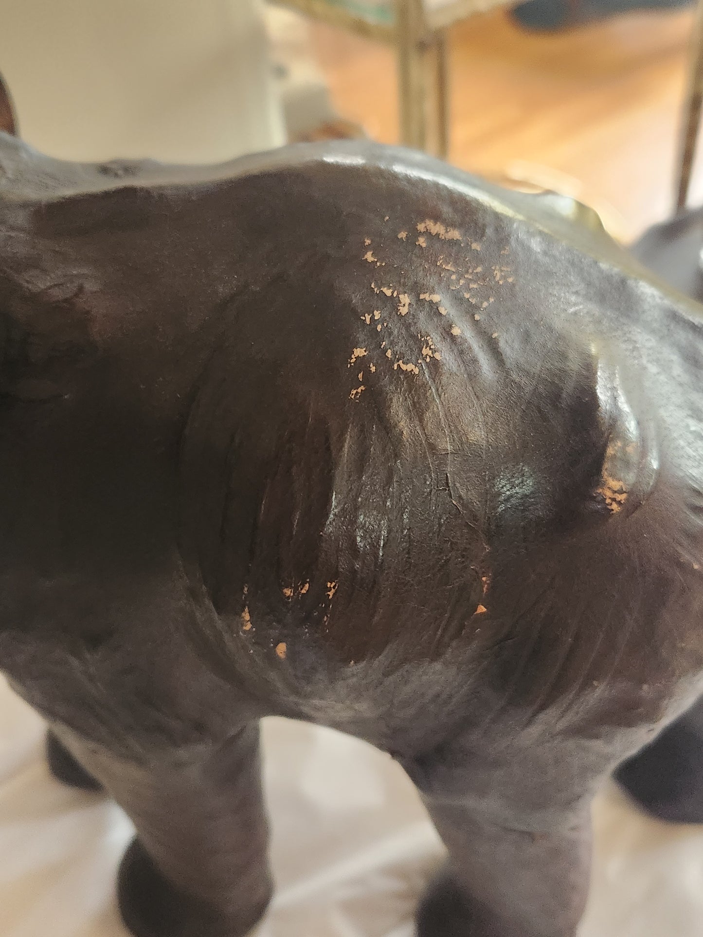 Large Leather Elephant