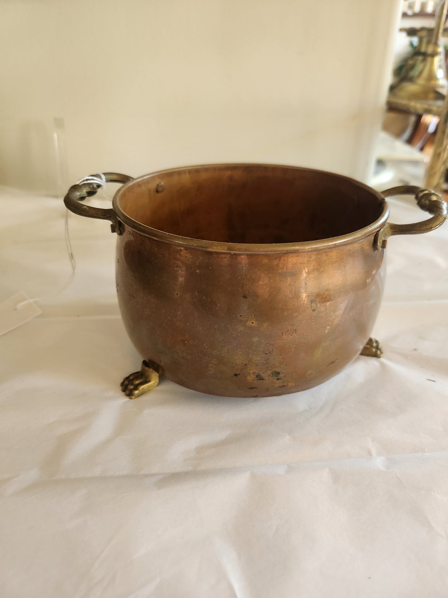 Footed Copper Pot