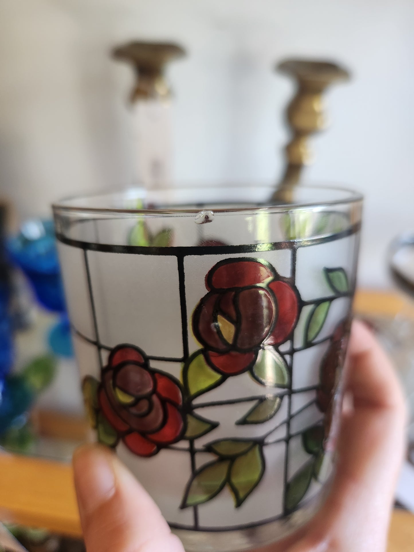 Cutler Red Rose Drinking Glasses (2)
