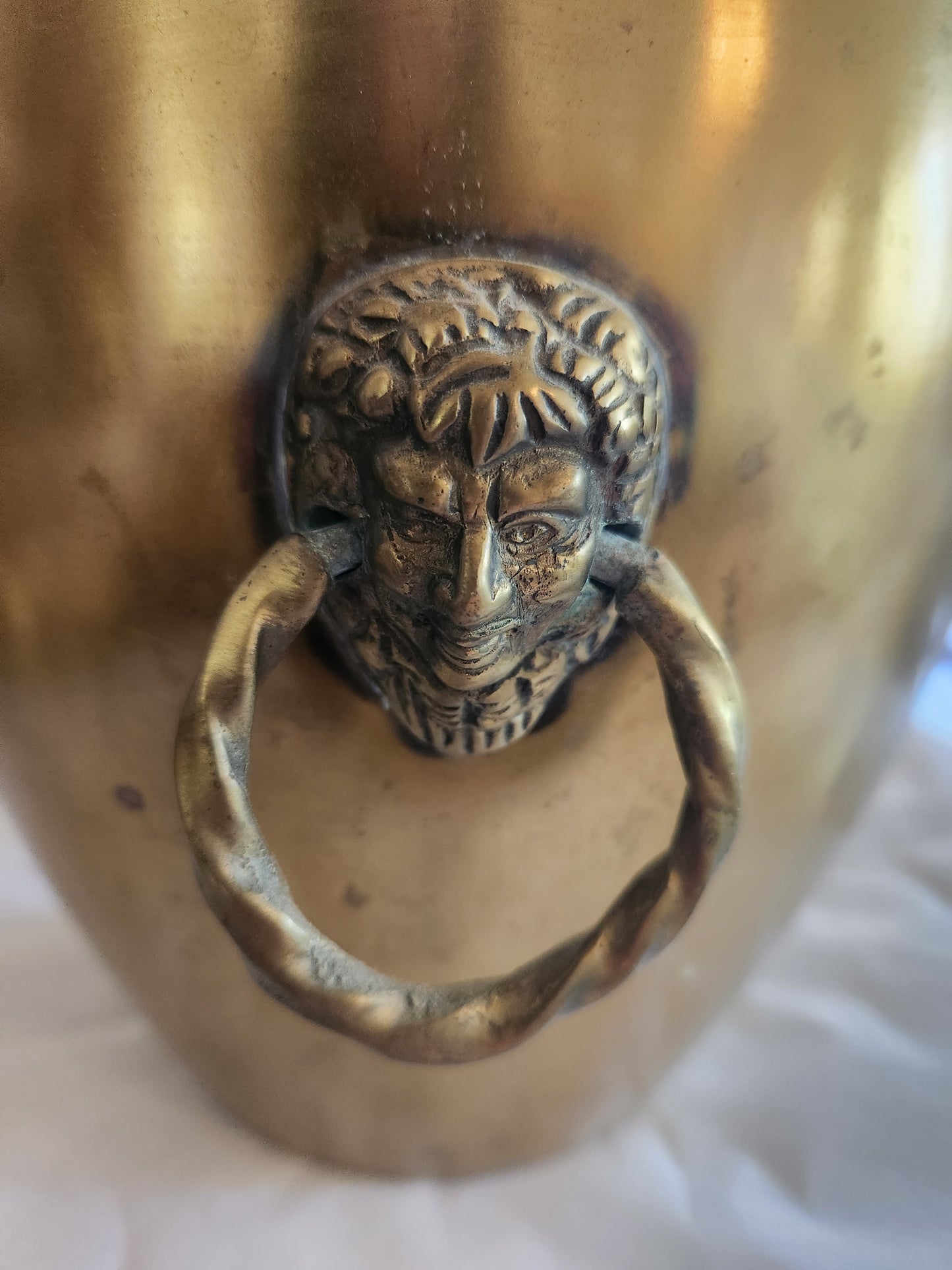 Brass Plant Pot with Loop Handles
