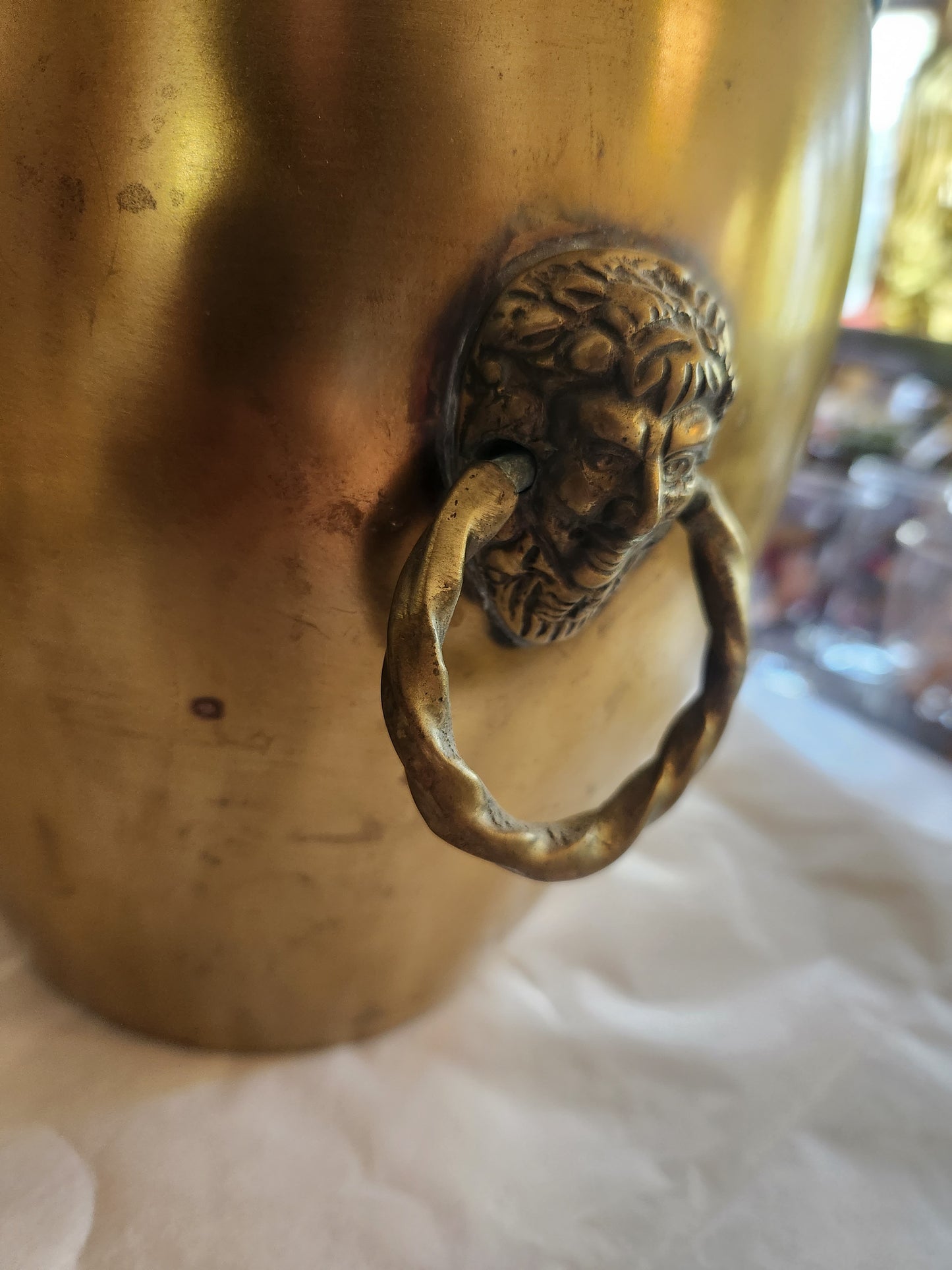 Brass Plant Pot with Loop Handles
