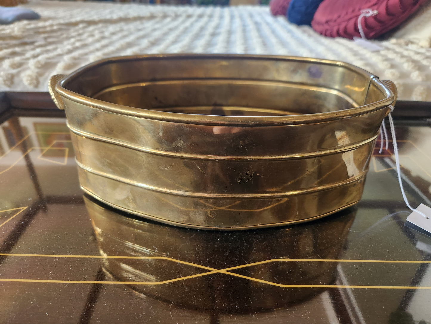 Large Brass Lionhead Catchall