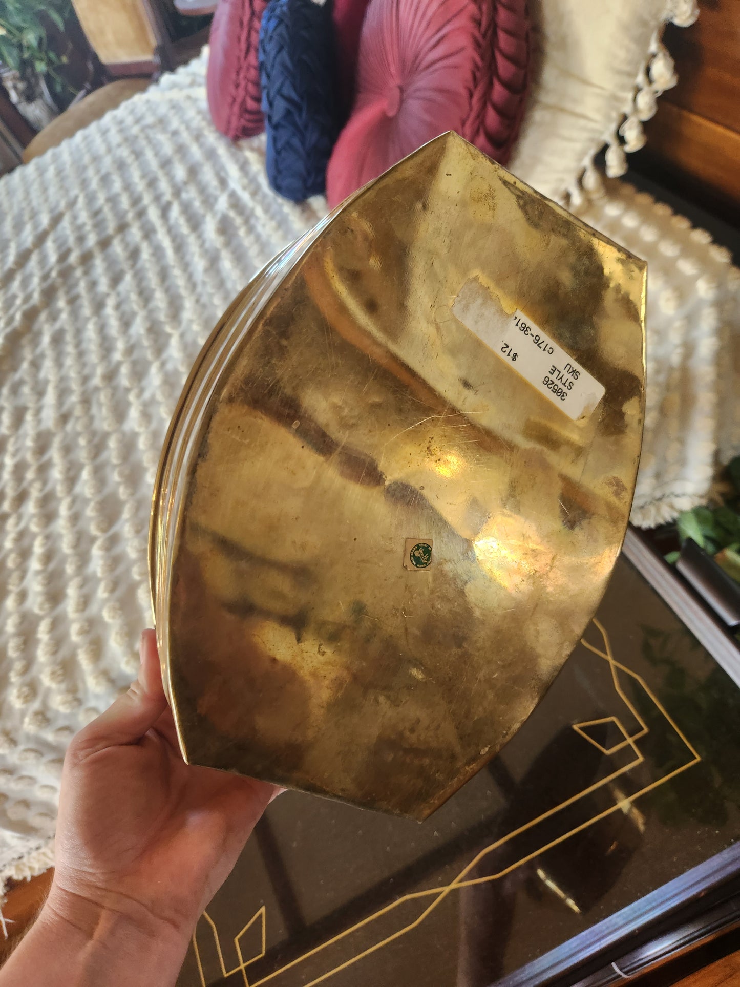 Large Brass Lionhead Catchall