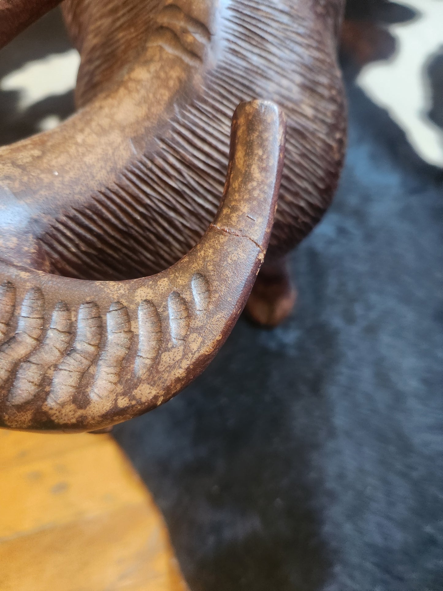 Wood Carved Water Buffalo