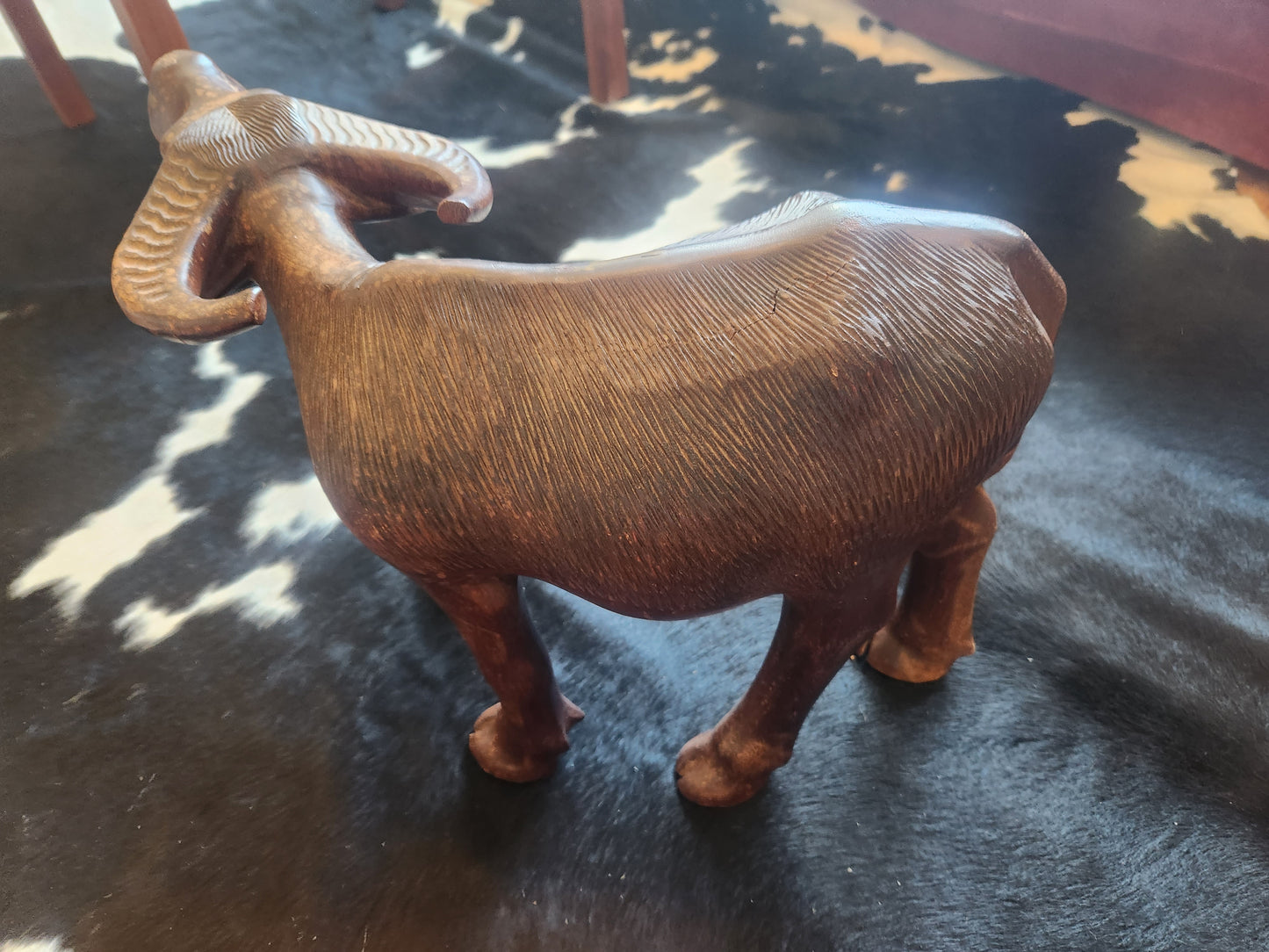 Wood Carved Water Buffalo
