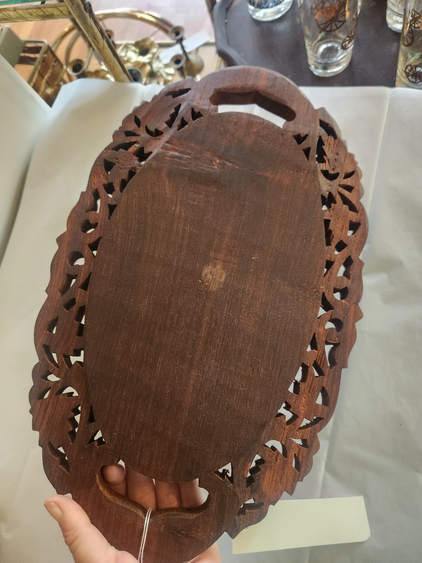 Hand Carved Wooden Tray