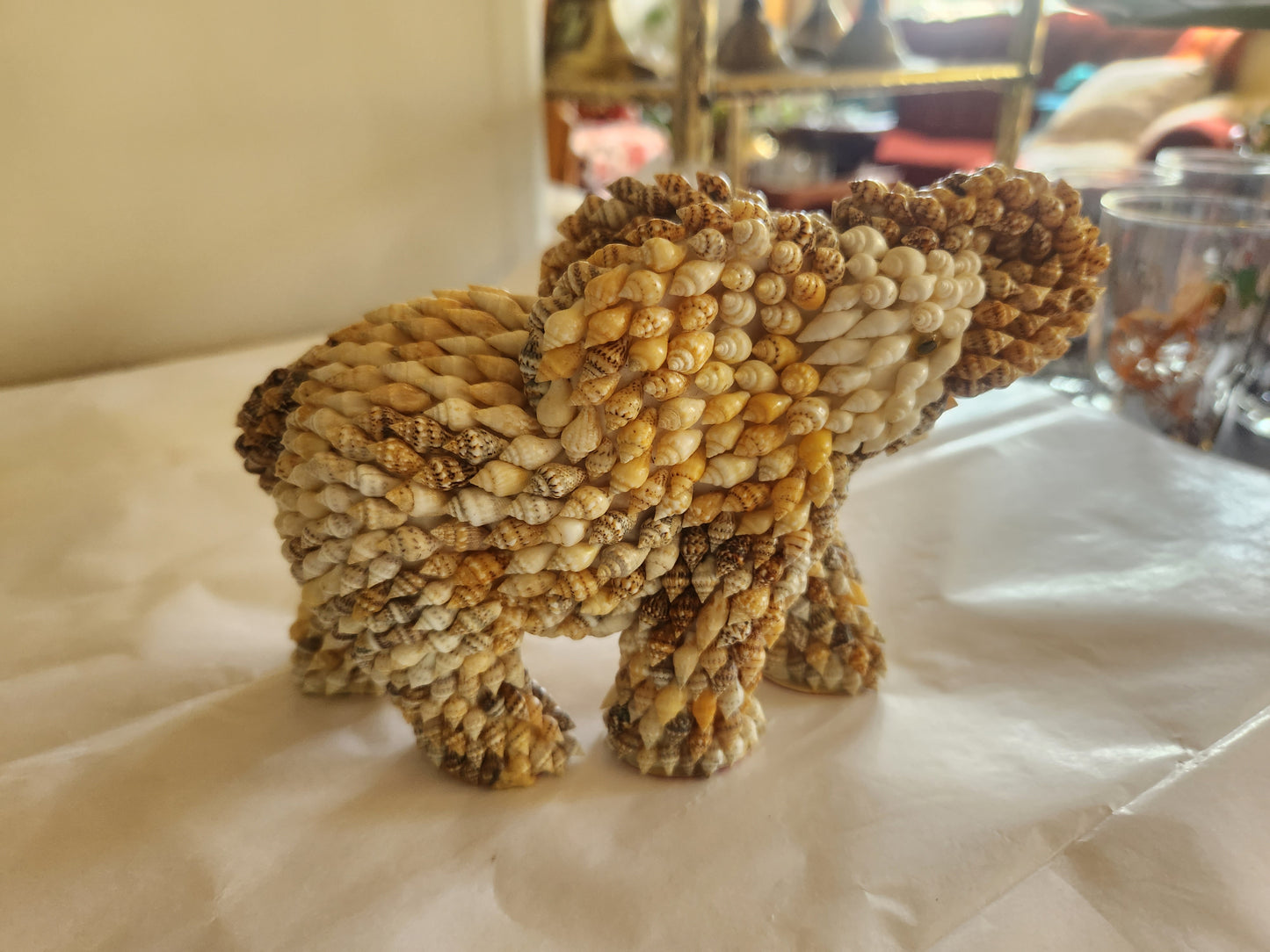 Vintage Seashell Elephant