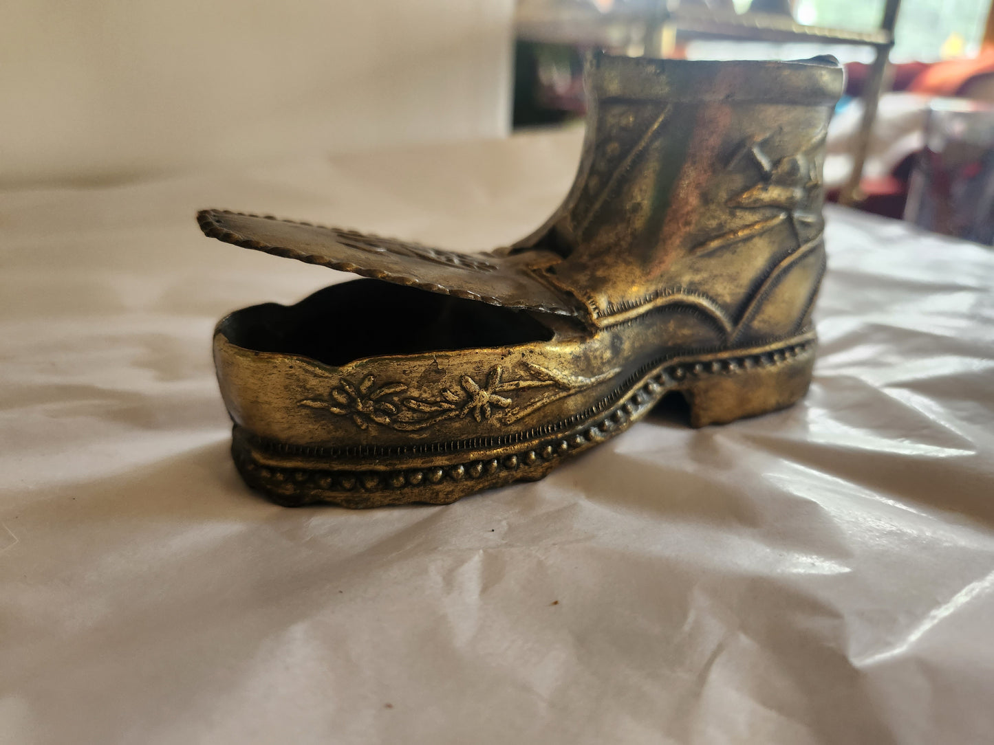 Brass Boot Cigarette Holder/Ashtray