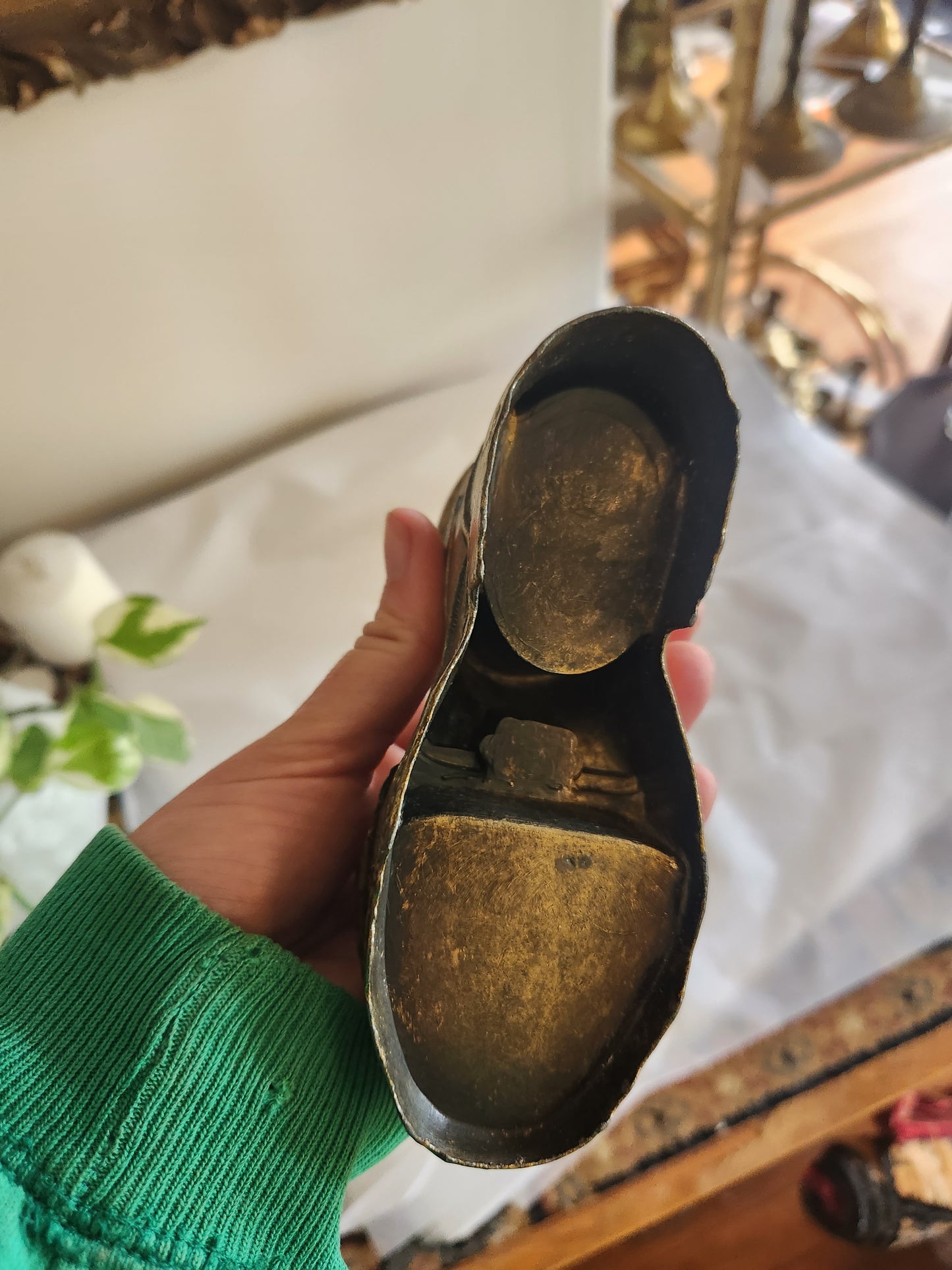 Brass Boot Cigarette Holder/Ashtray