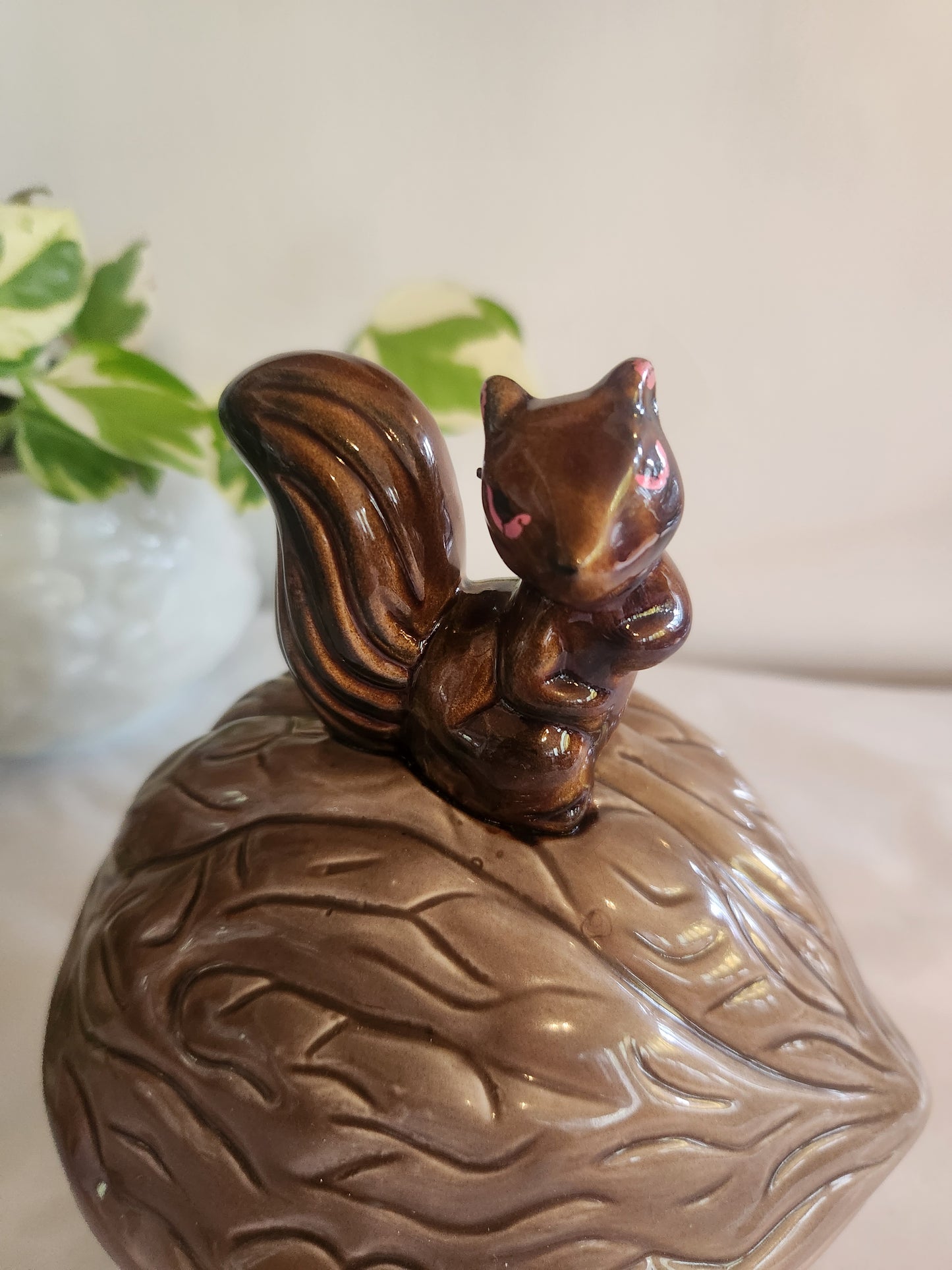 Angry Squirrel Walnut Dish