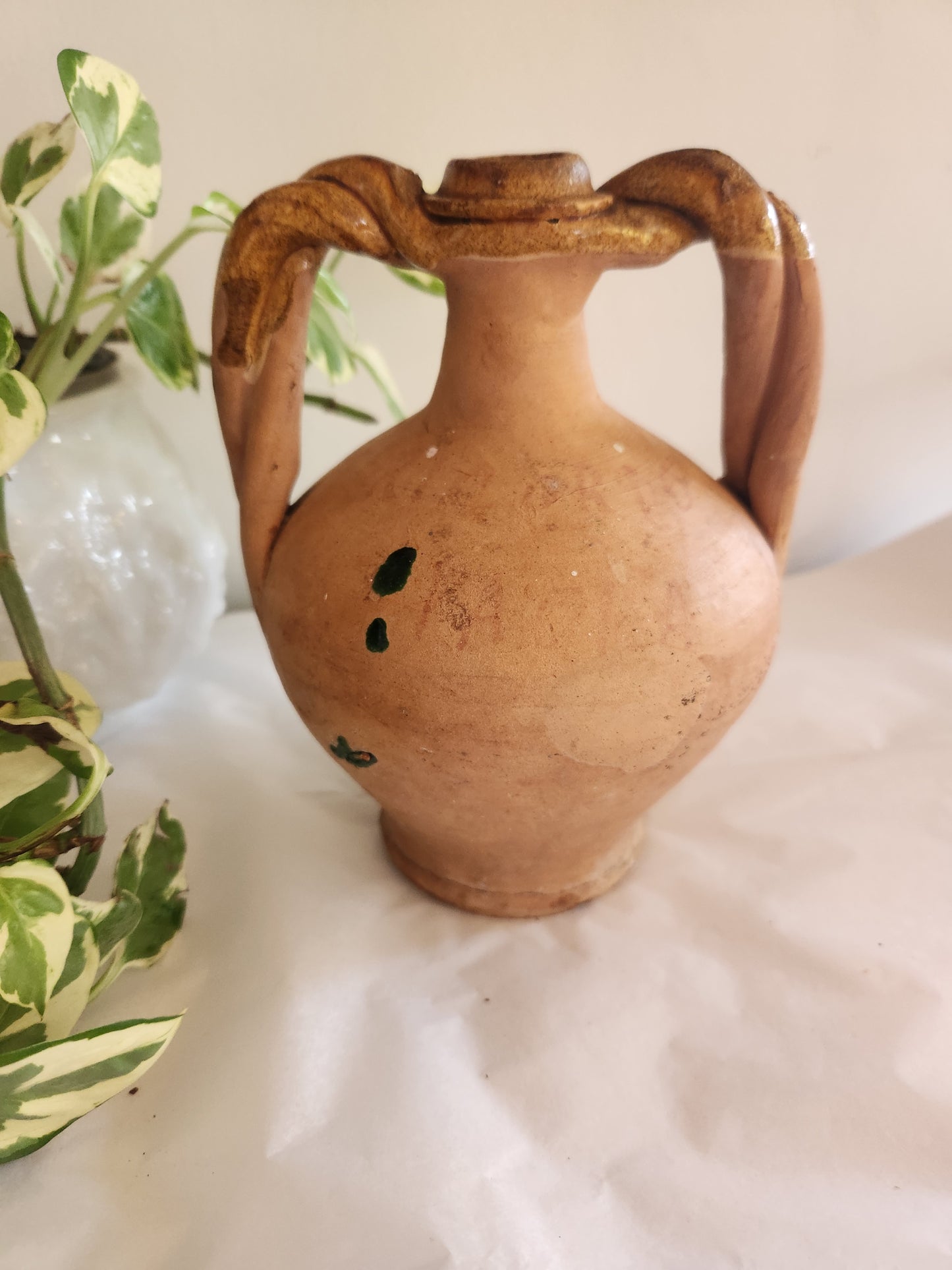 Double Handle Pottery Vase