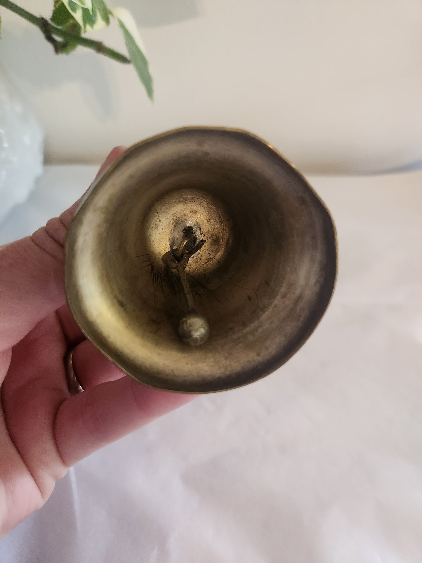 Brass Bell with Lion Figure