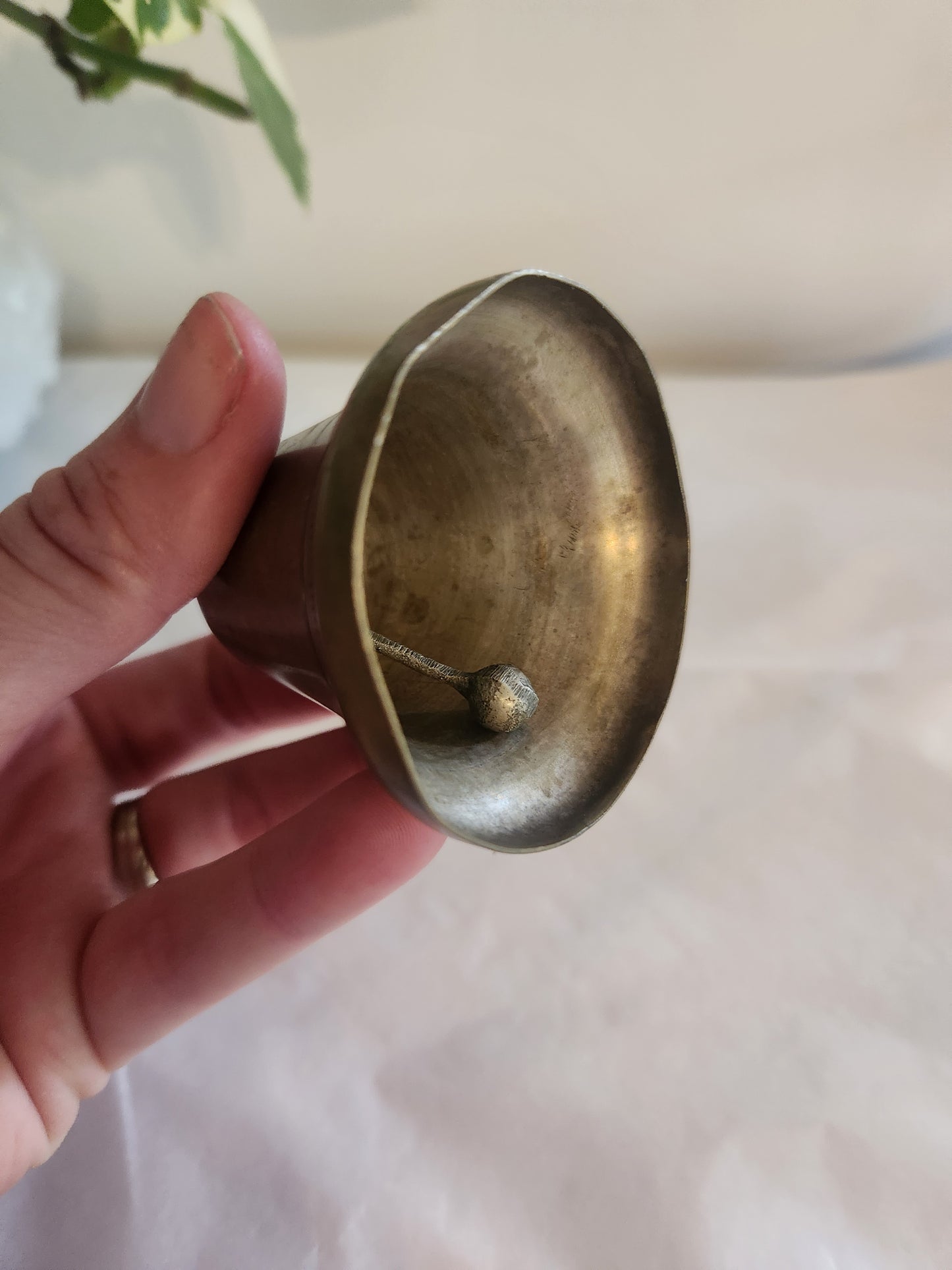 Brass Bell with Lion Figure