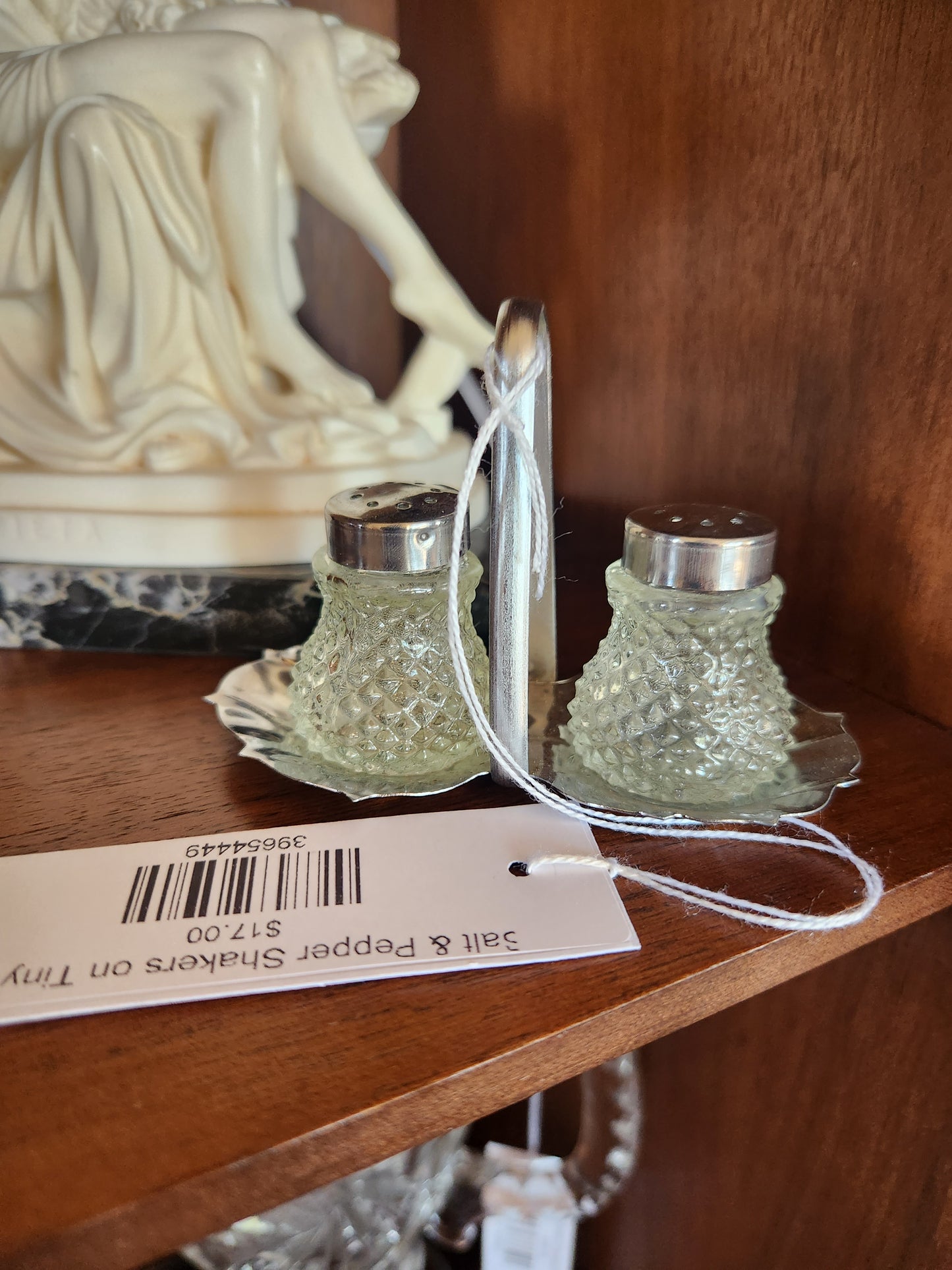Salt & Pepper Shakers on Tiny Tray