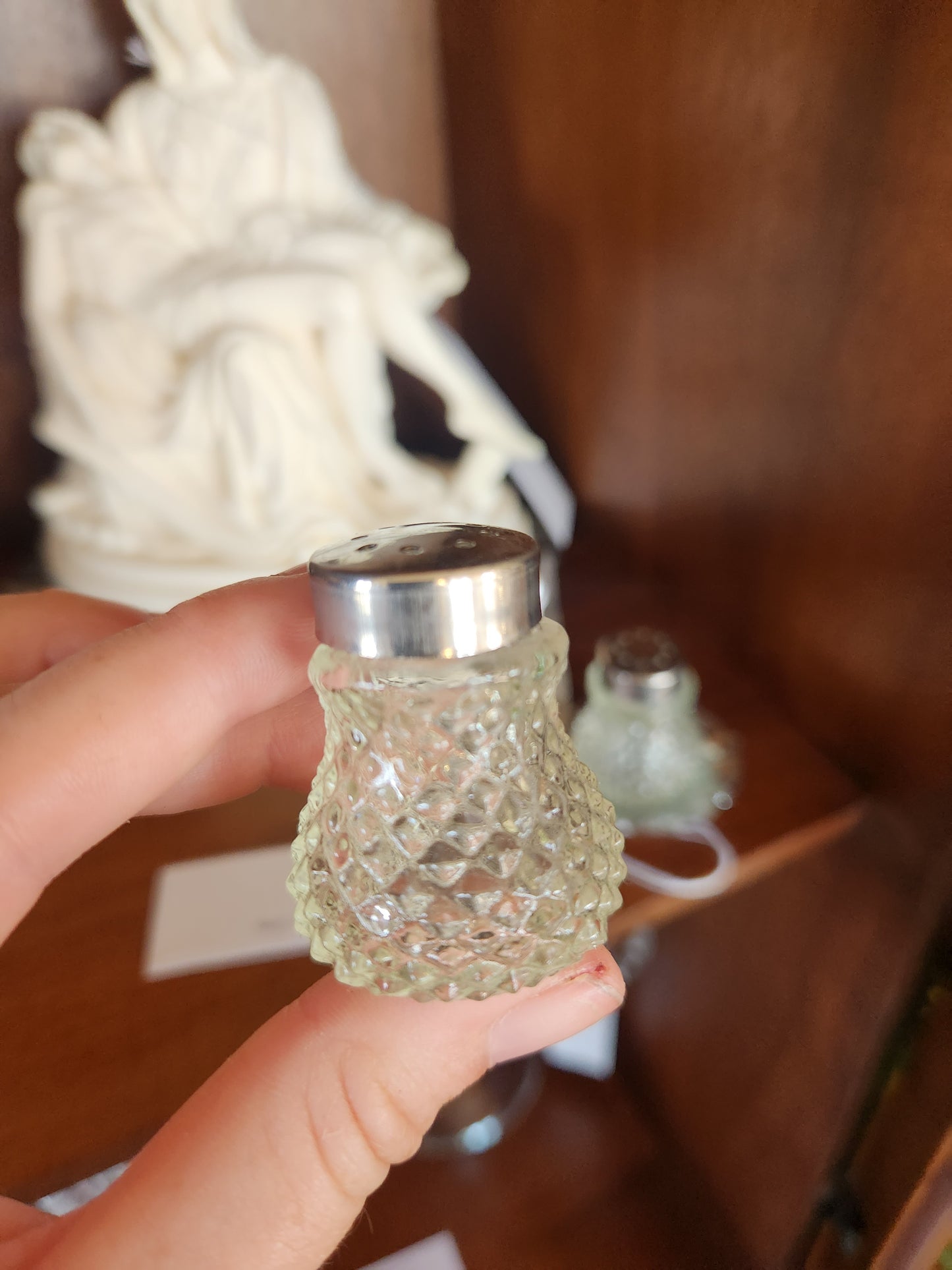 Salt & Pepper Shakers on Tiny Tray