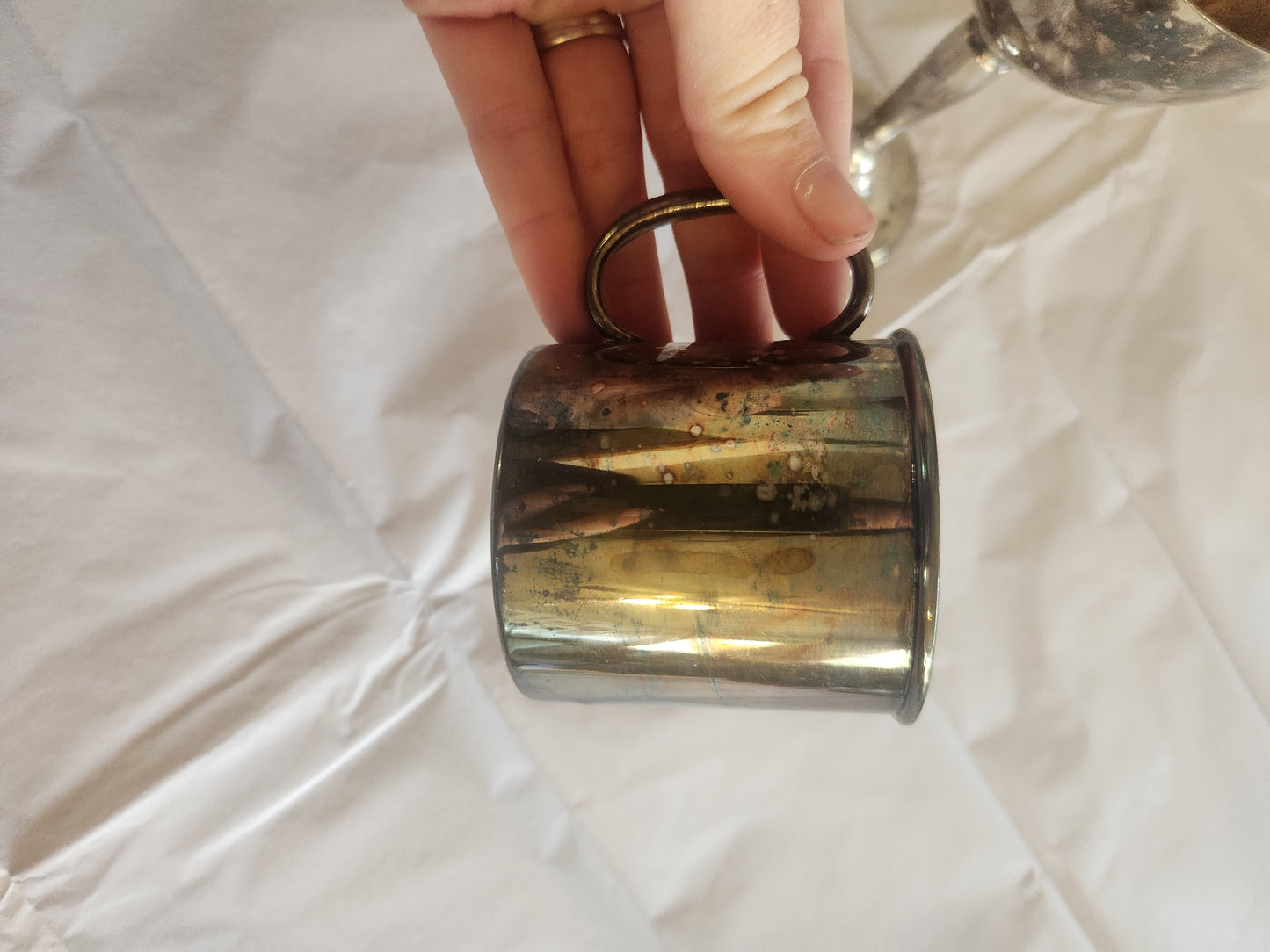 Silverplated Mug and Wine Goblet (set)