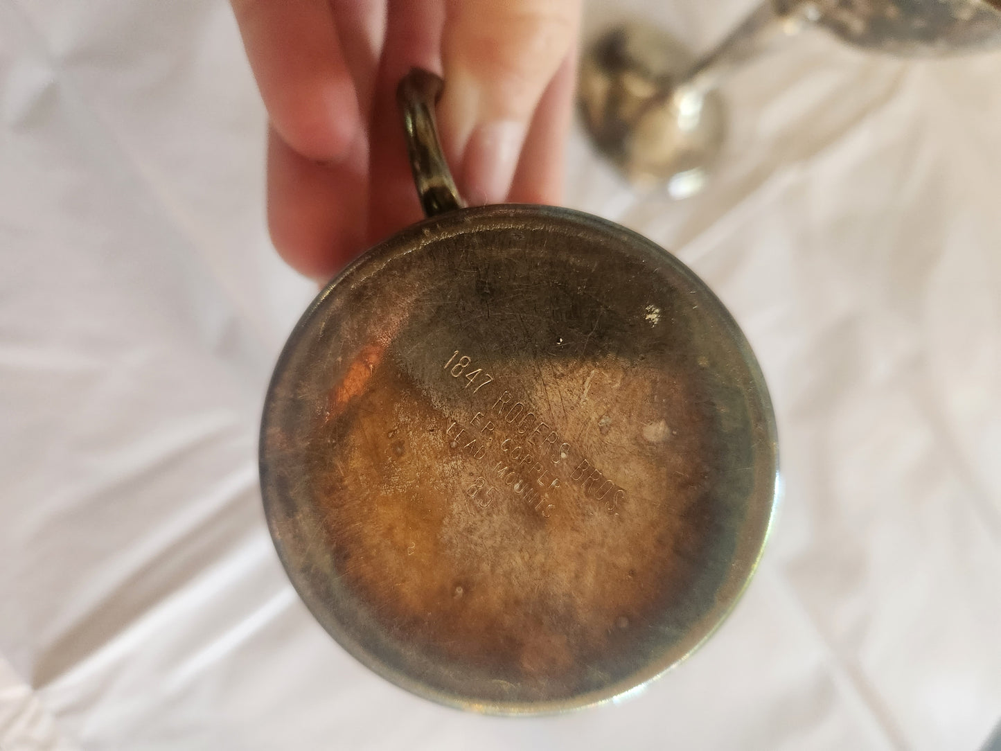 Silverplated Mug and Wine Goblet (set)