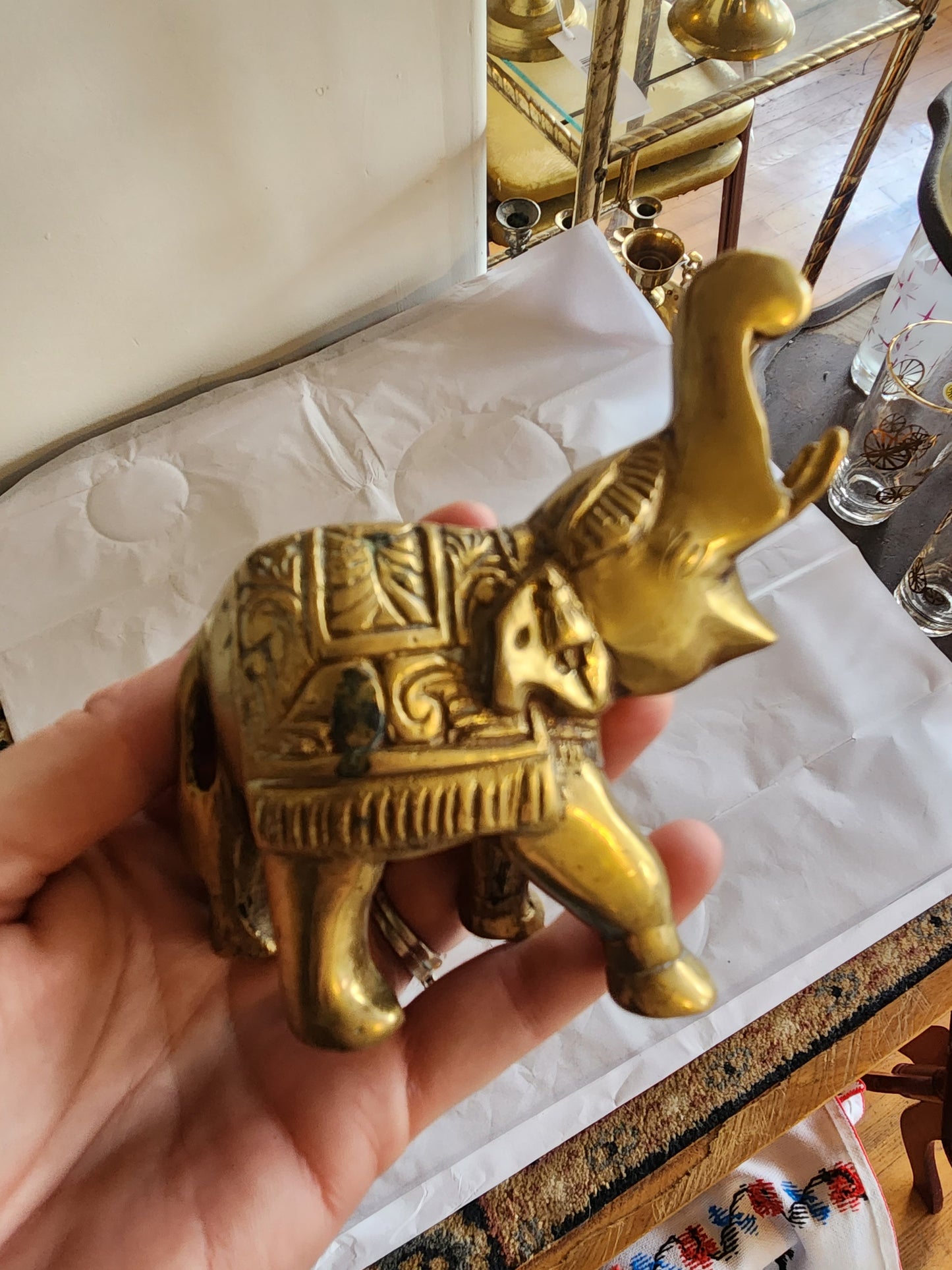 Ornate Brass Elephant