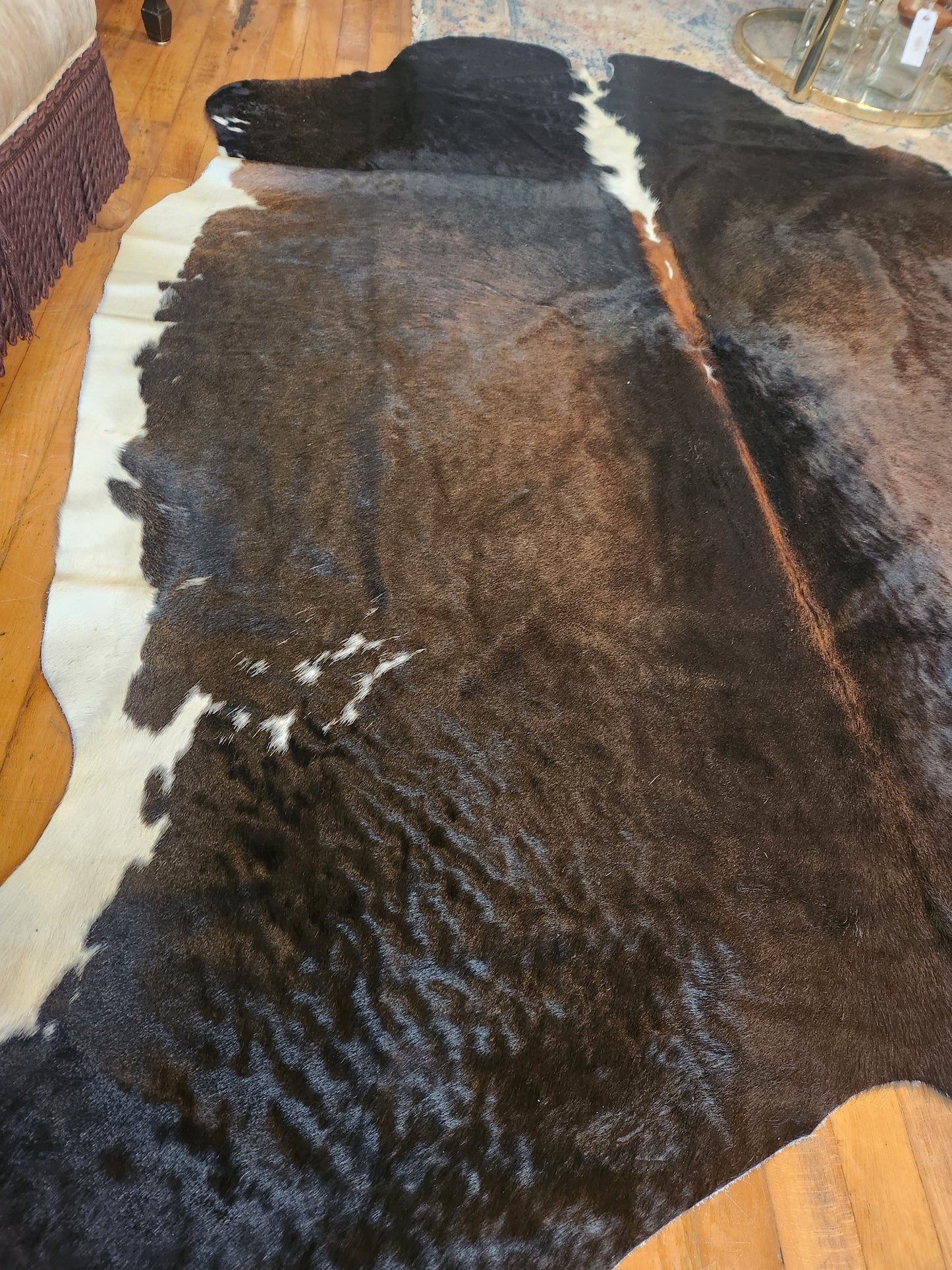 Dark Tricolor Cowhide Rug