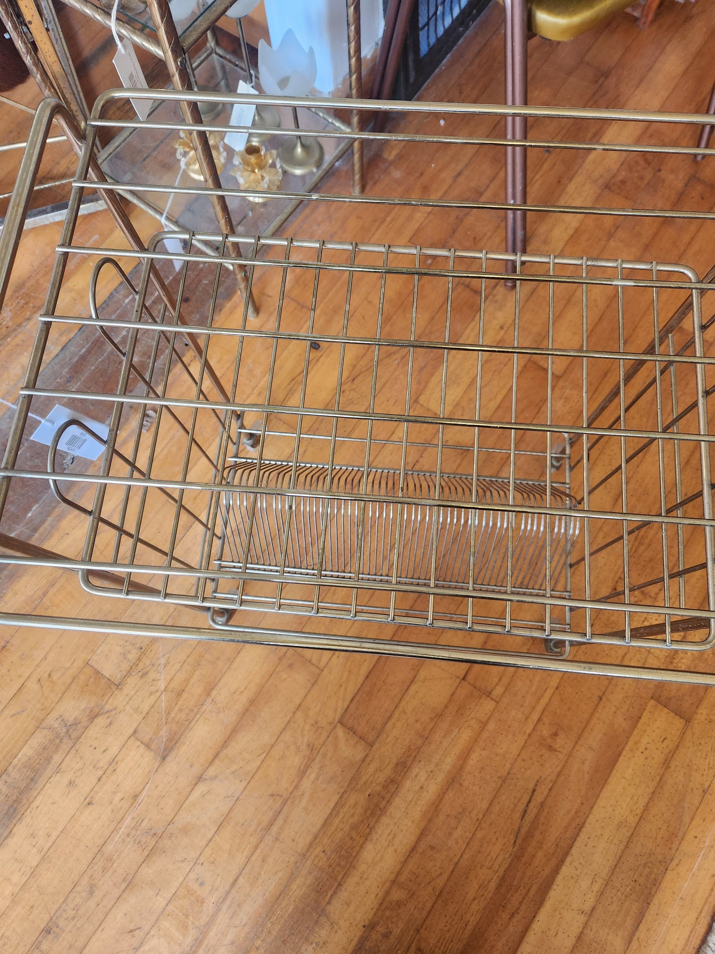 Brass Record Cart