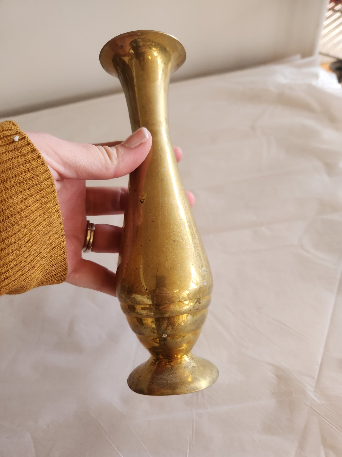 Skinny Brass Bud Vase