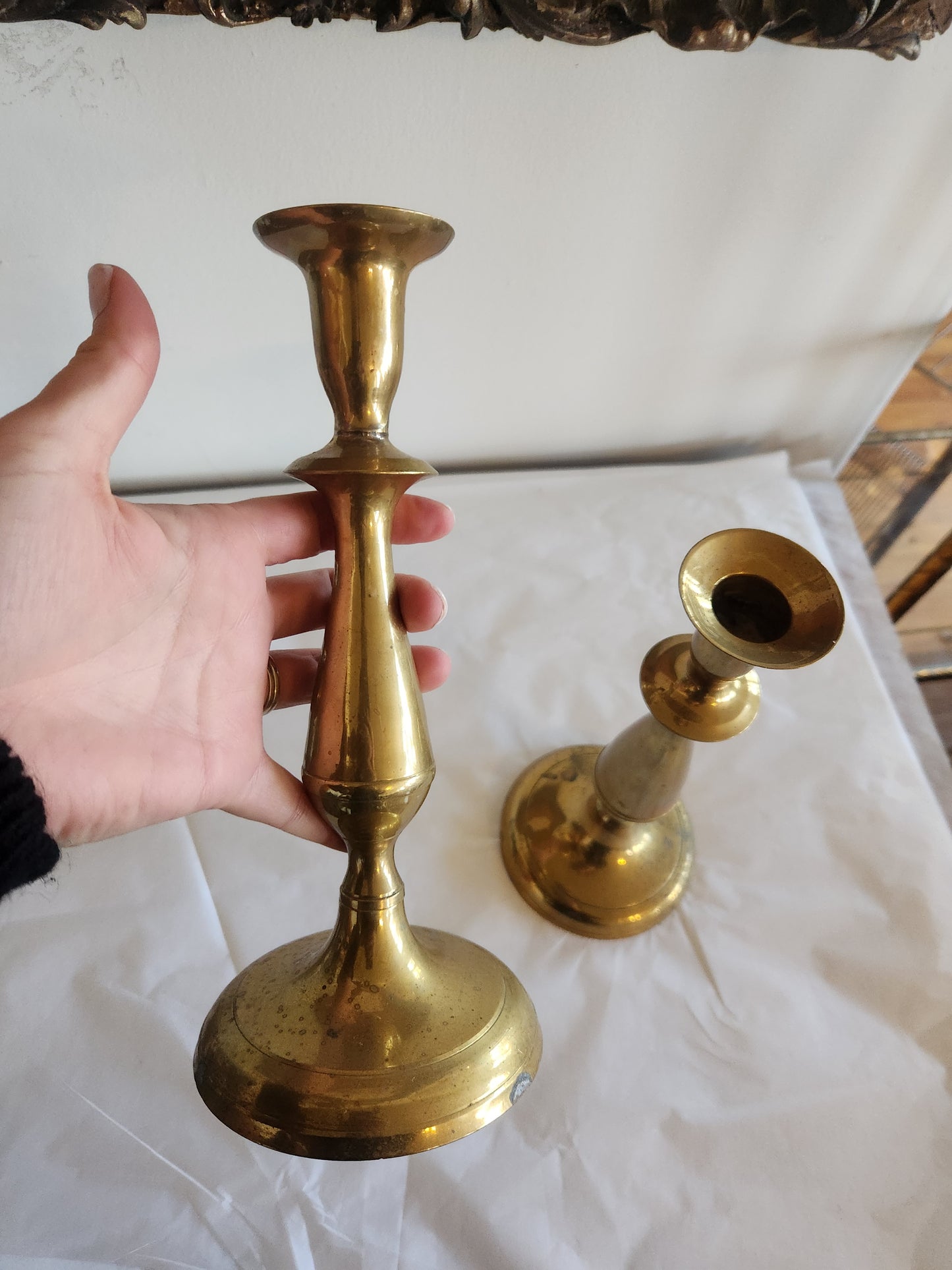 Matching Brass Candle Sticks