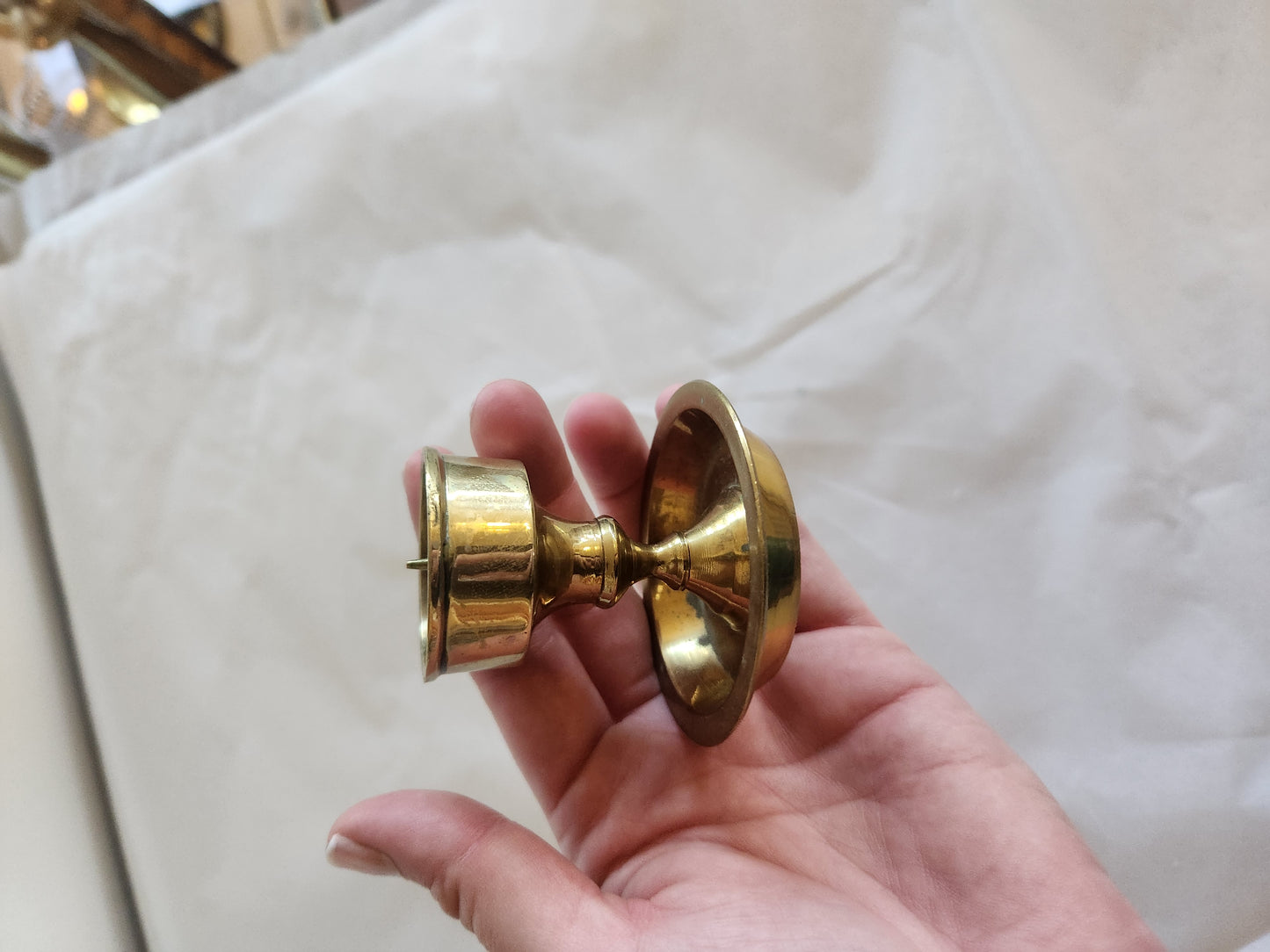 Mini Brass Candle Holder