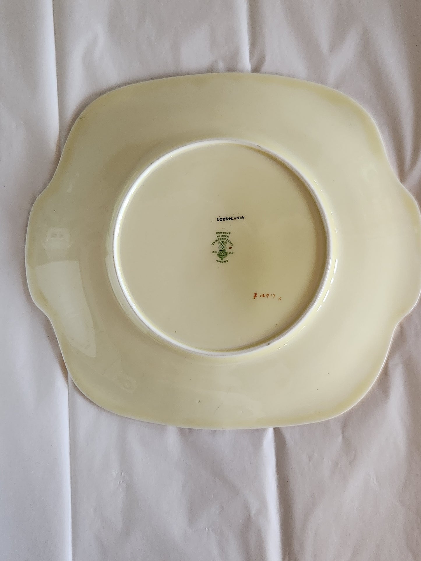 Staffordshire Crown Hollyhock Plate