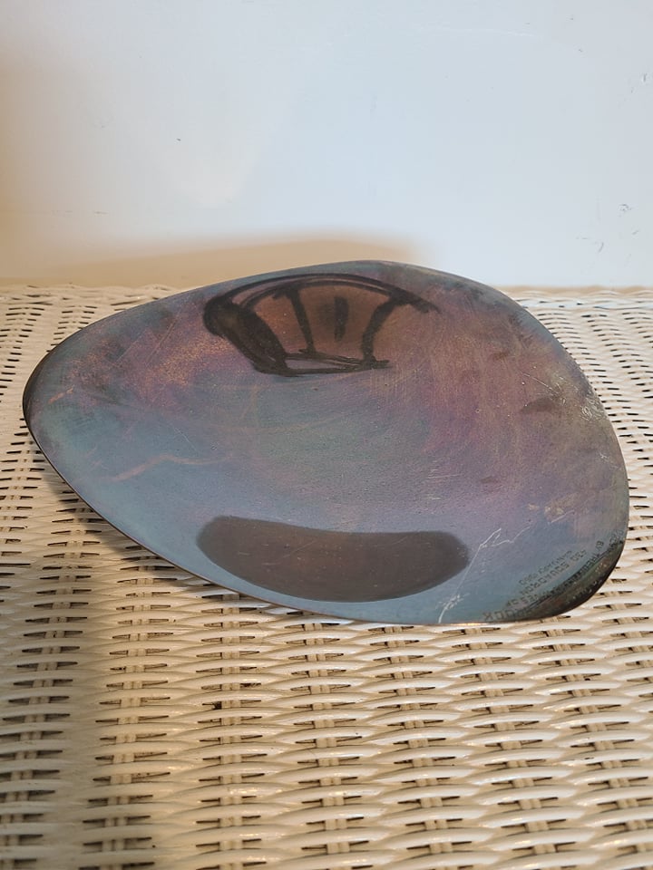 Silver footed catch all dish 1960