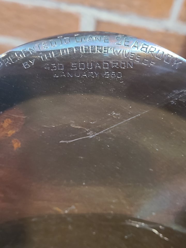 Silver footed catch all dish 1960