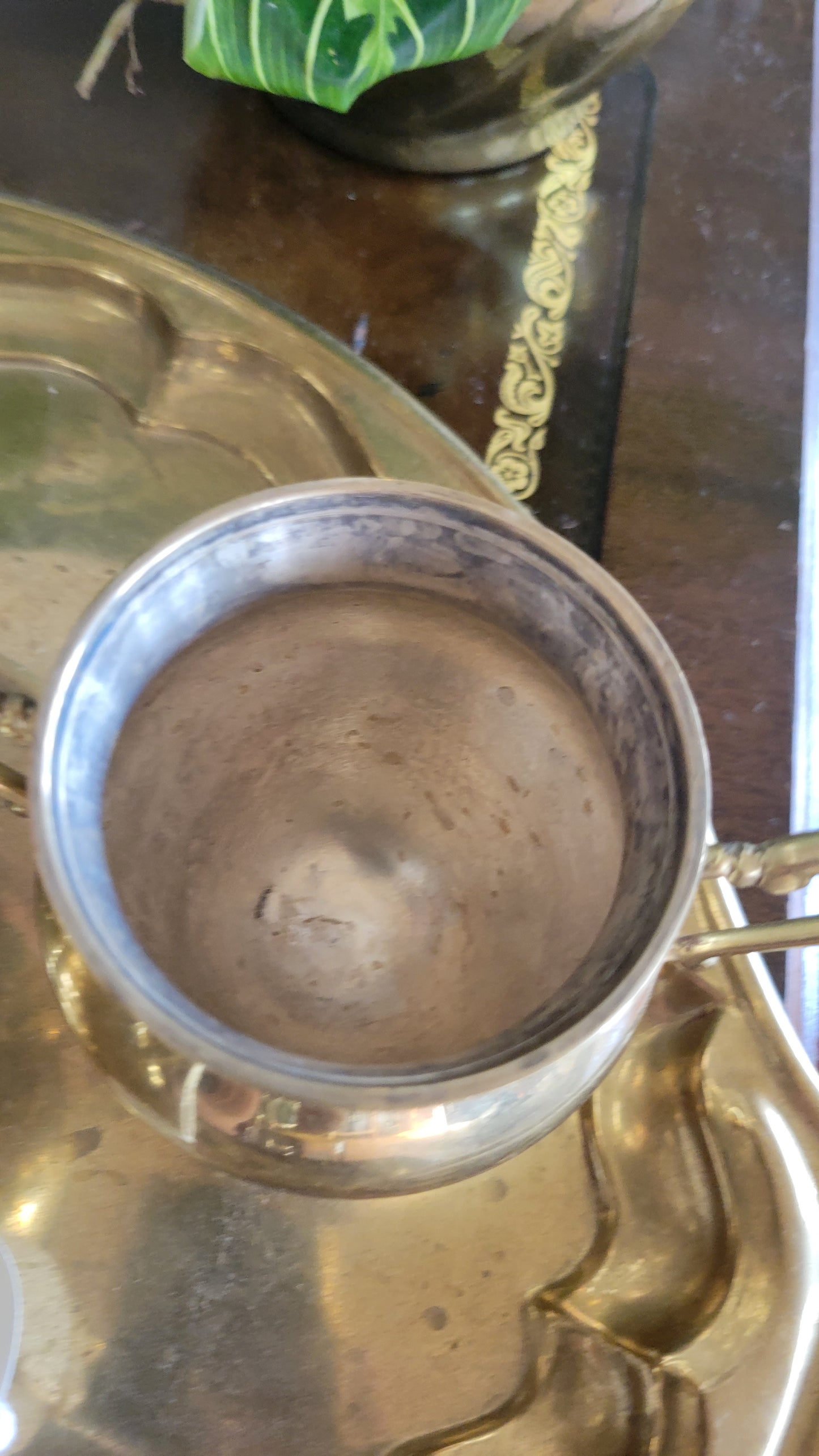 Brass Tea Set with tray