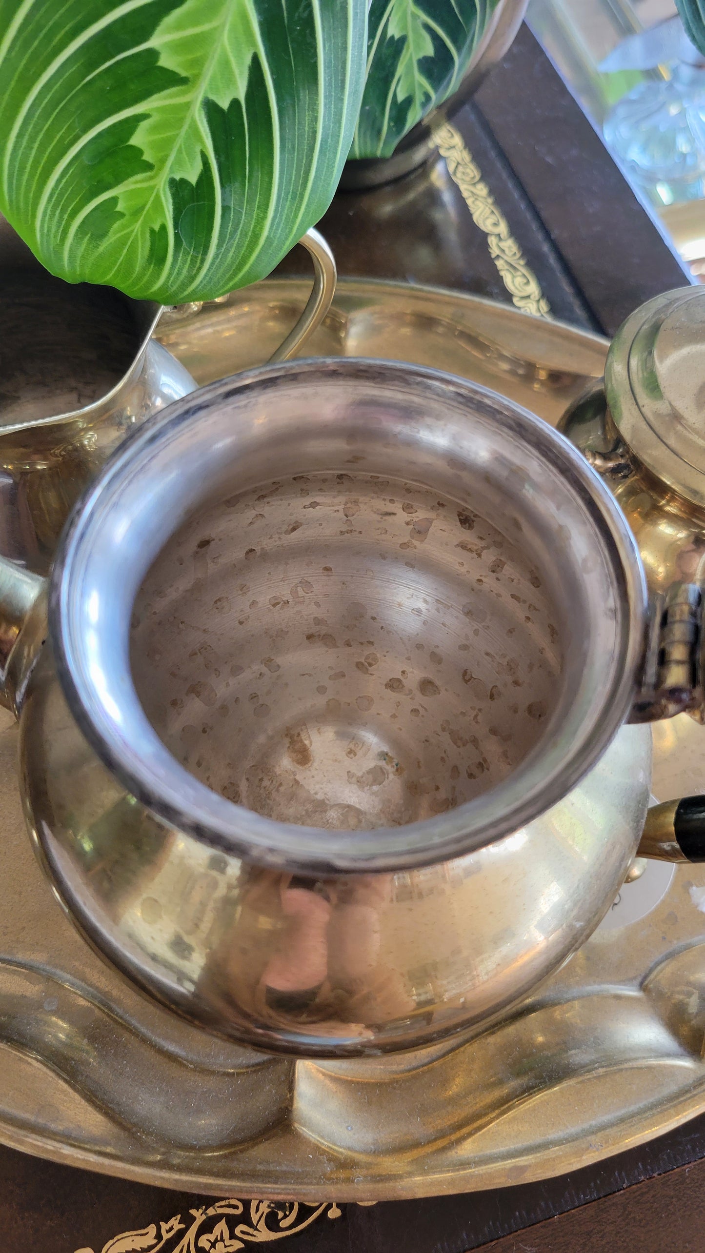 Brass Tea Set with tray