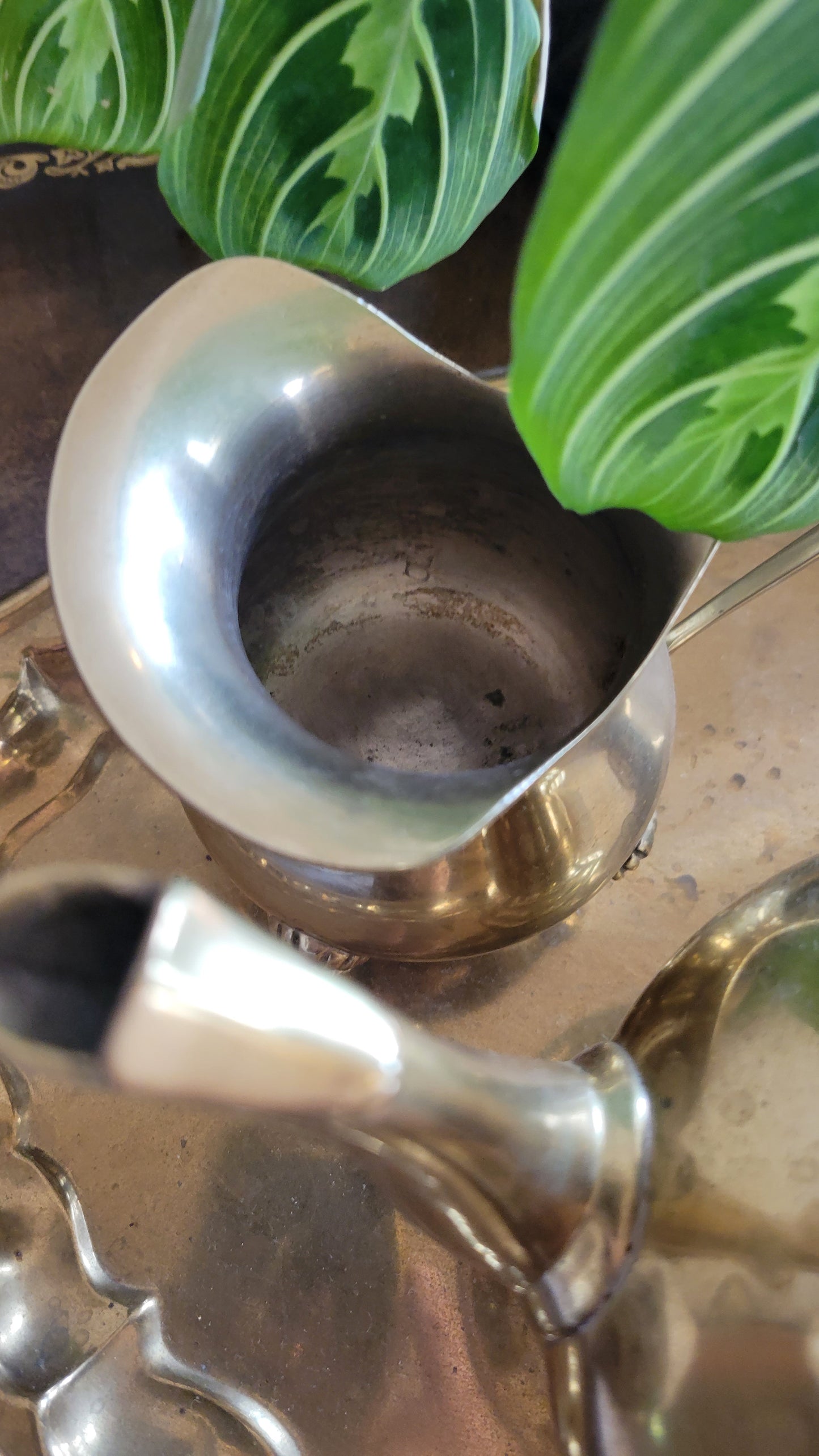 Brass Tea Set with tray
