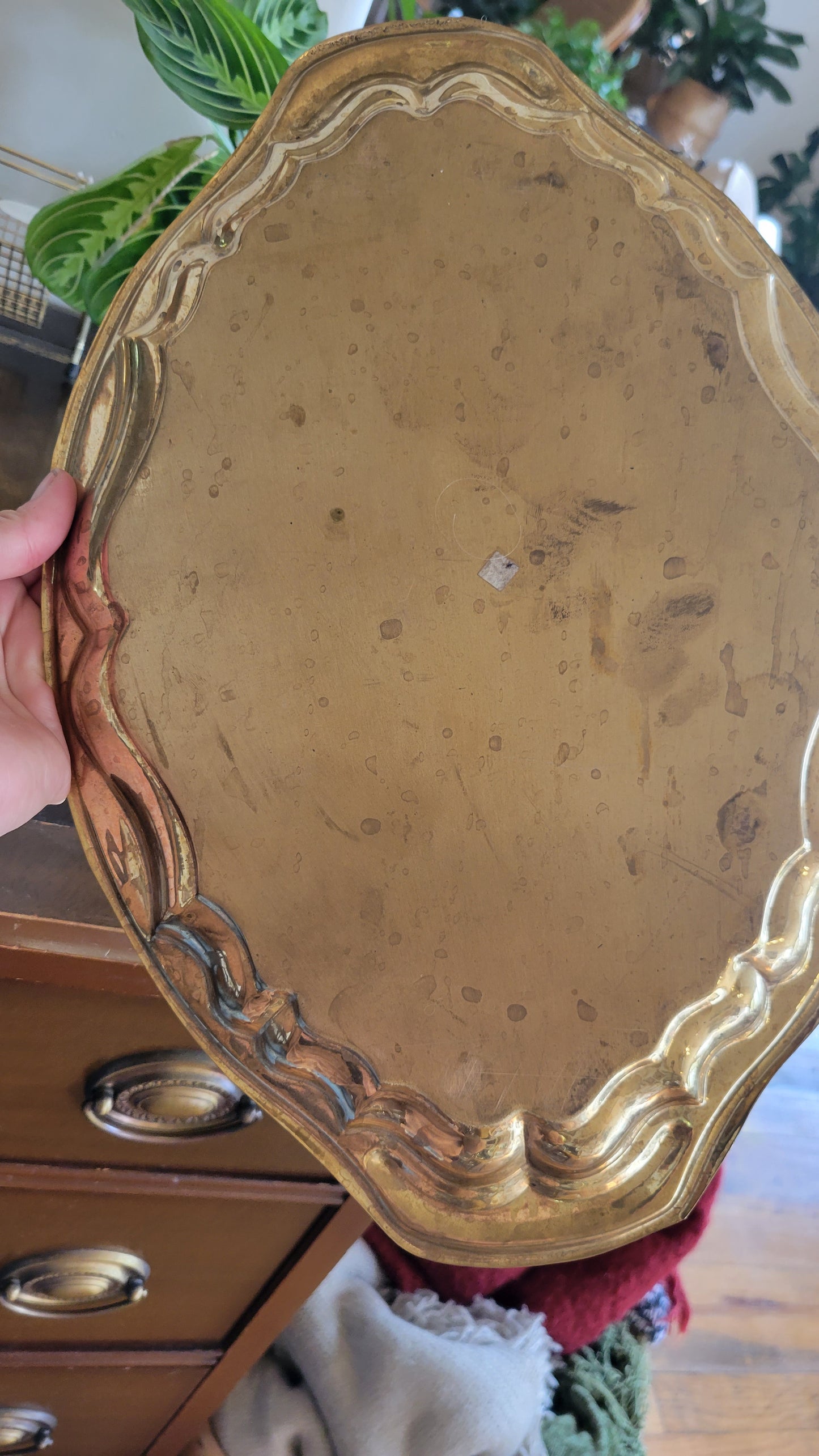 Brass Tea Set with tray