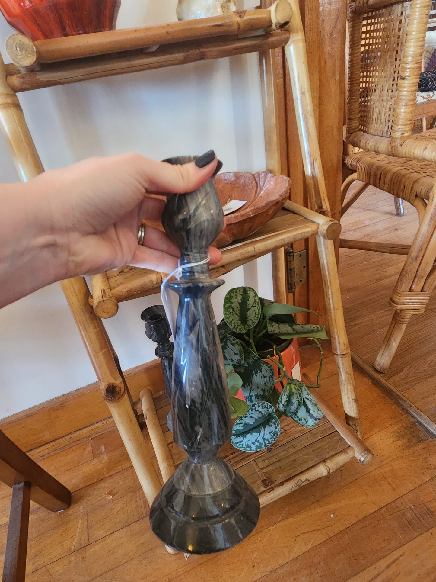 Grey Onyx Candle Sticks